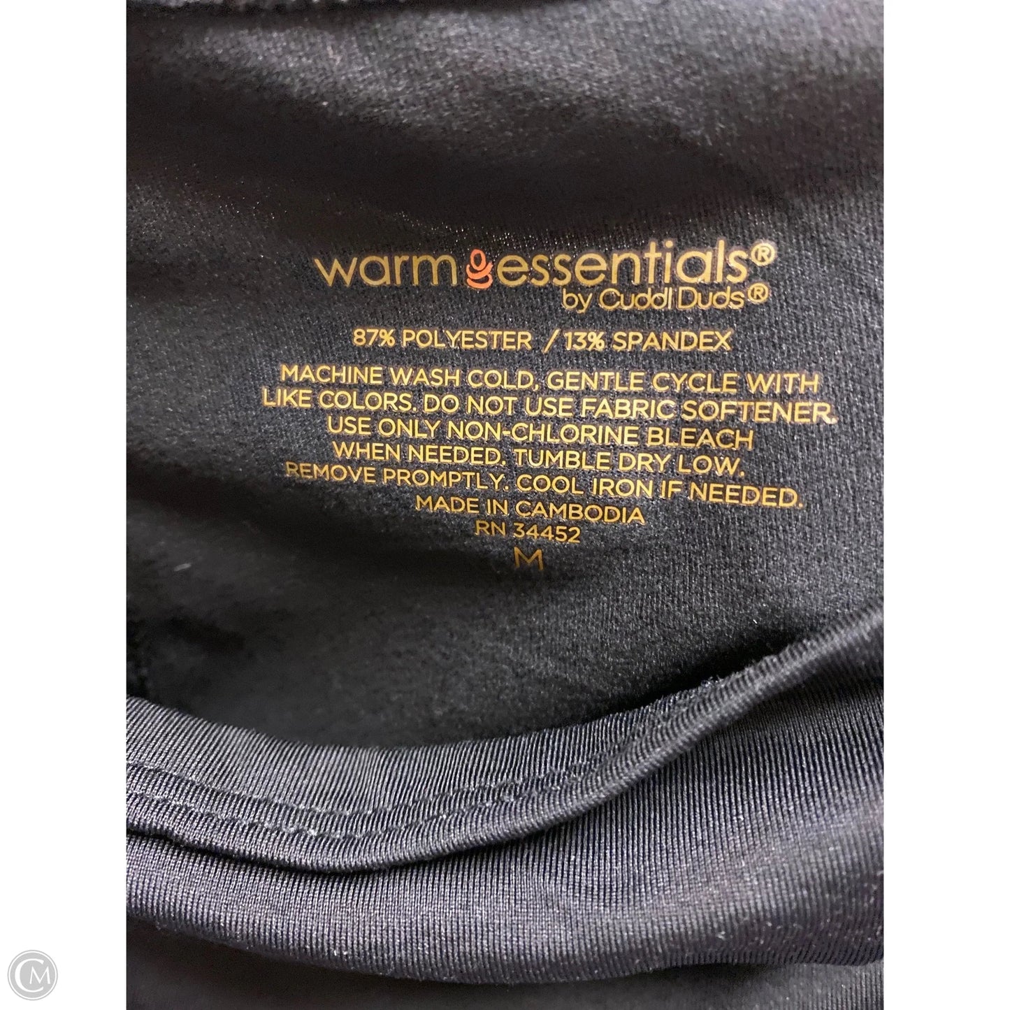 Pants Leggings By Cuddl Duds In Black, Size: M