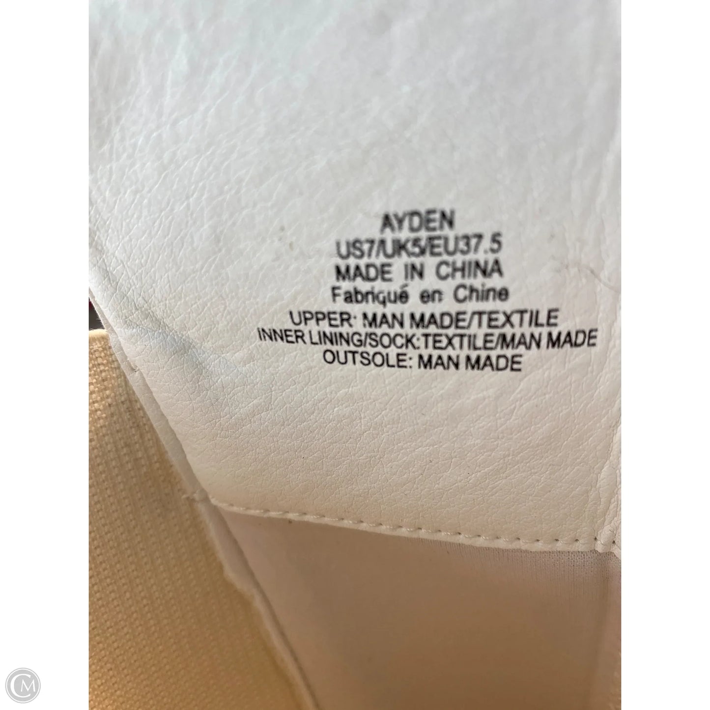 Boots Knee Heels By Clothes Mentor In Cream, Size: 7