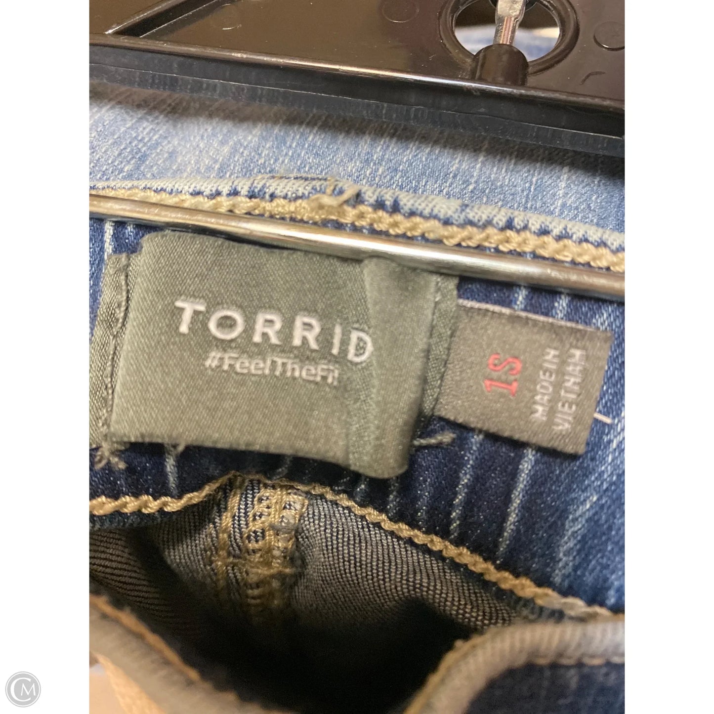 Jeans Straight By Torrid In Blue Denim, Size: 14