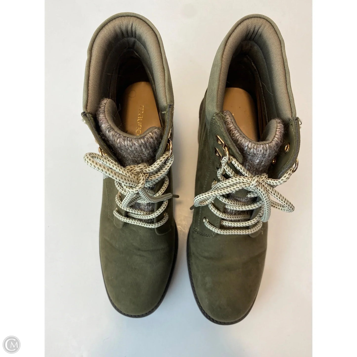 Boots Ankle Heels By Maurices In Green, Size: 8