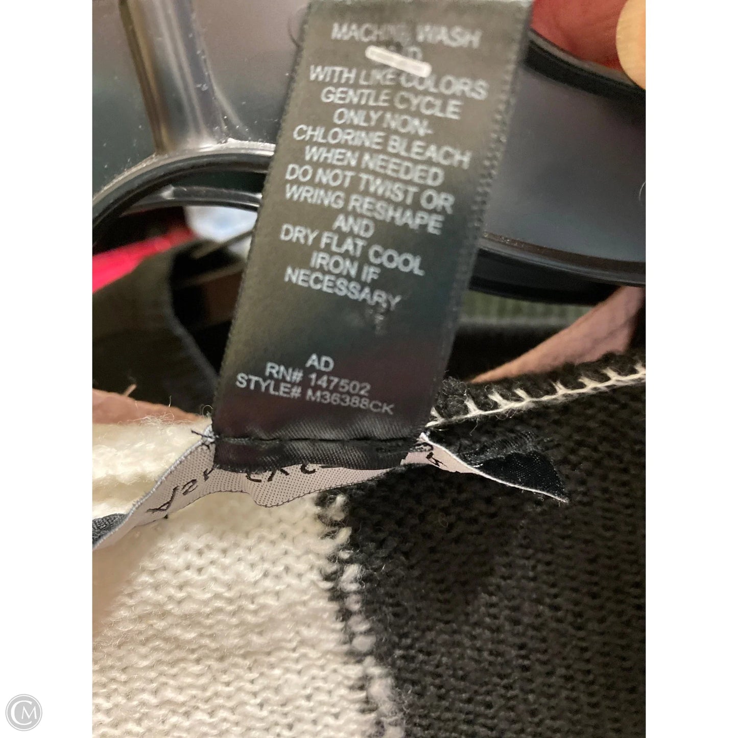 Cardigan By Ashley Stewart In Black & White, Size: 1x