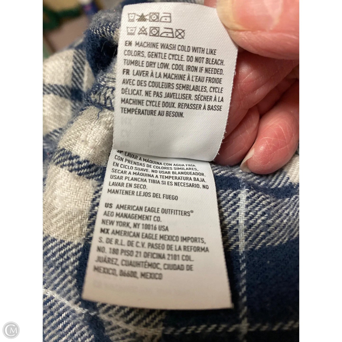 Top Long Sleeve By American Eagle In Blue, Size: L