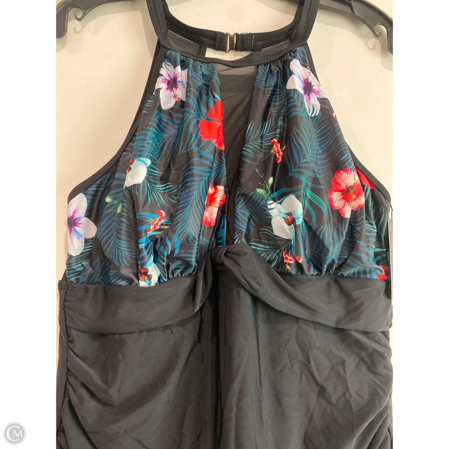Swimsuit By Clothes Mentor In Black, Size: 1x