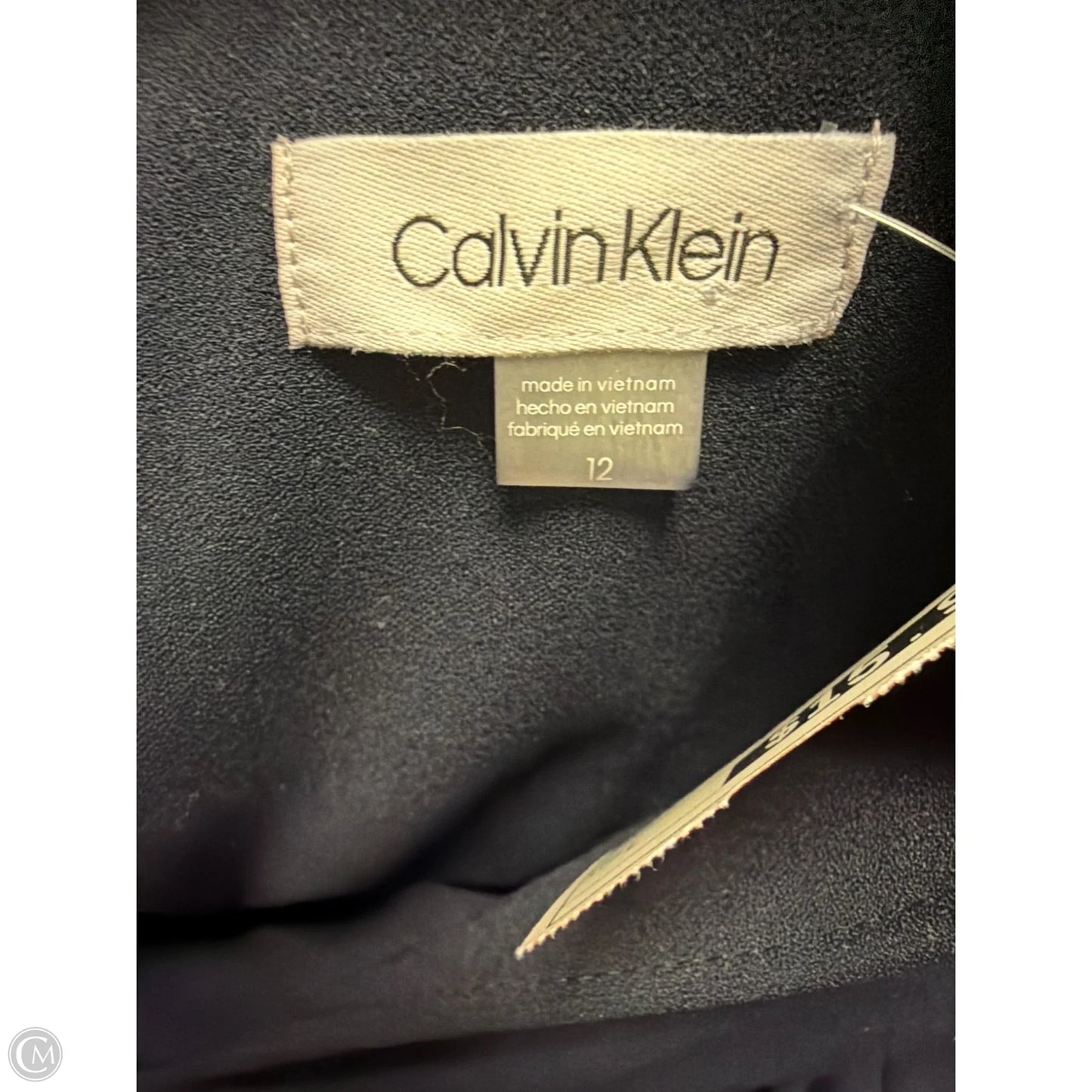 Dress Casual Midi By Calvin Klein In Navy, Size: L