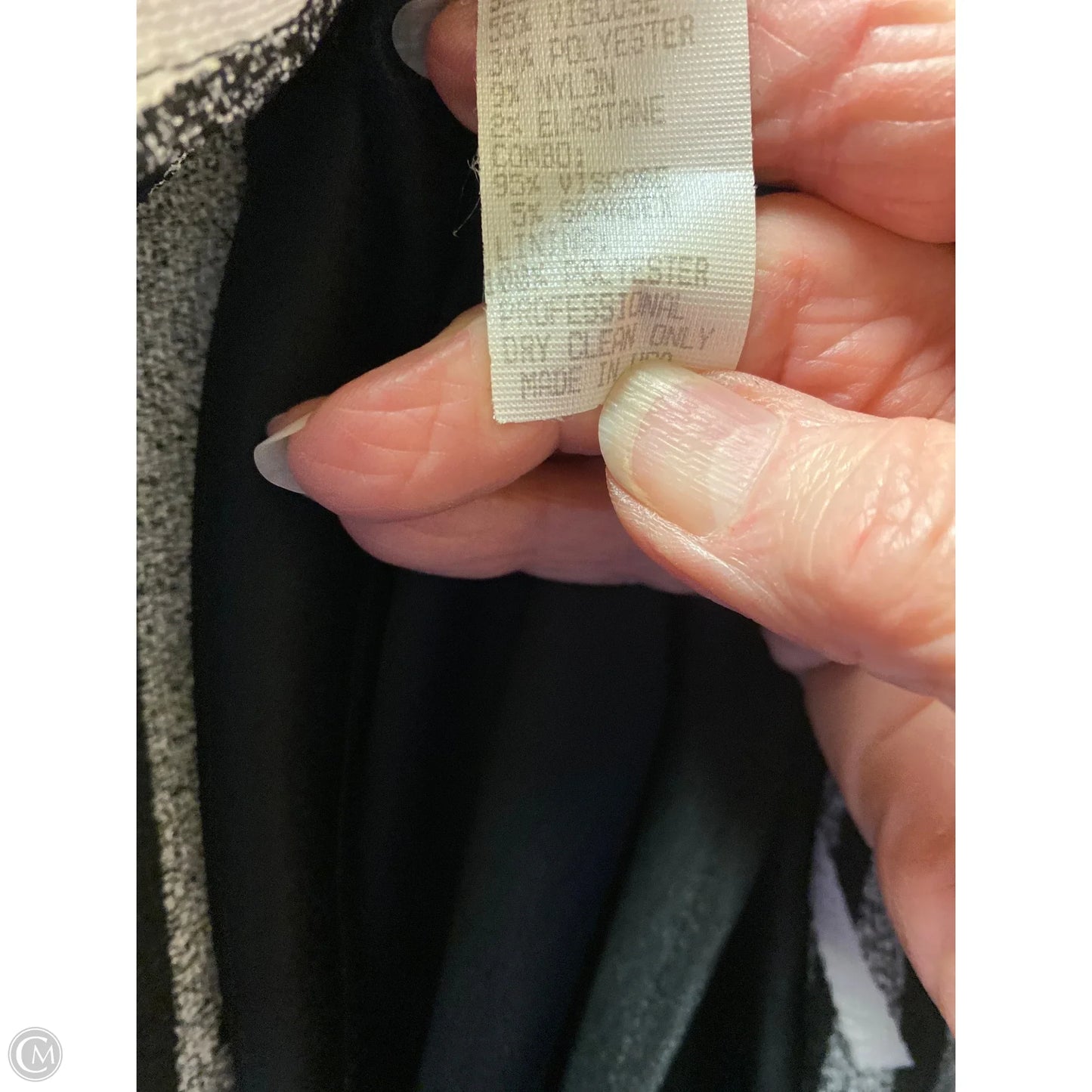 Dress Casual Midi By Alberto Makali In Black & Grey, Size: L