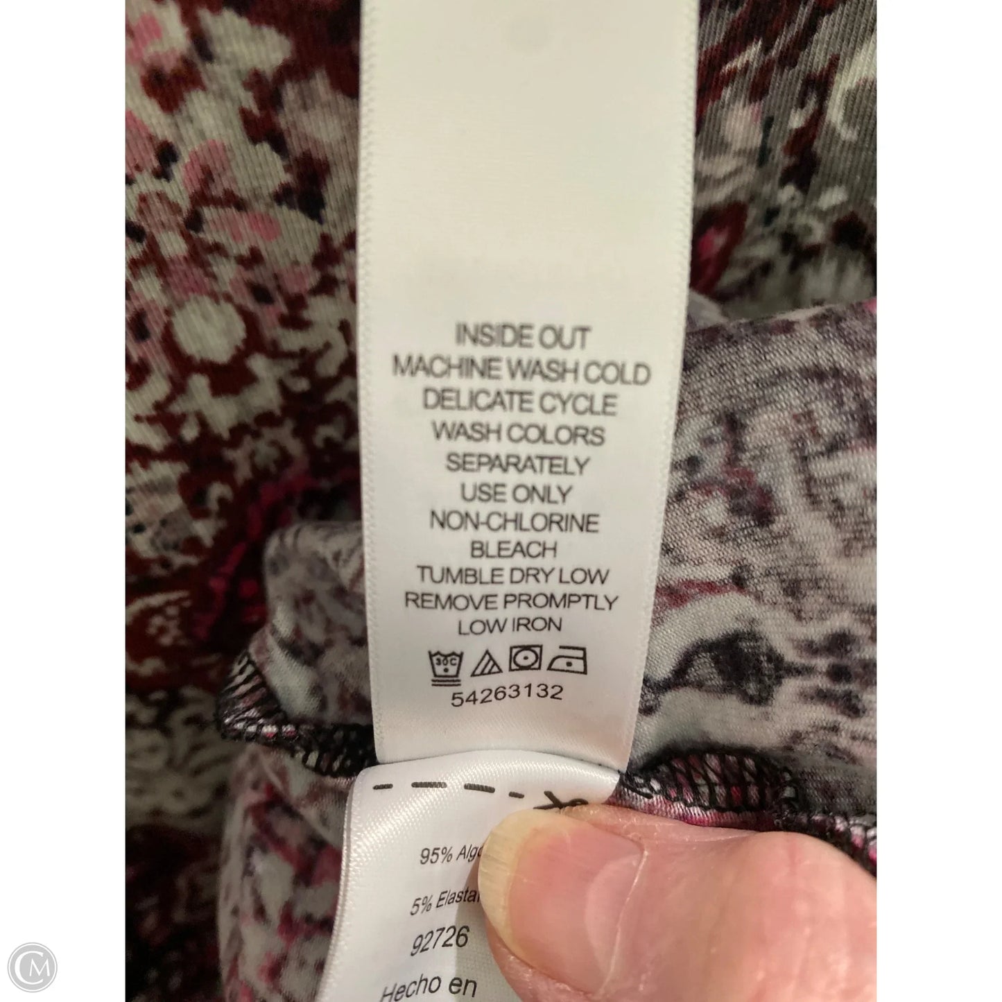 Top 3/4 Sleeve By Catherines In Maroon, Size: Xl