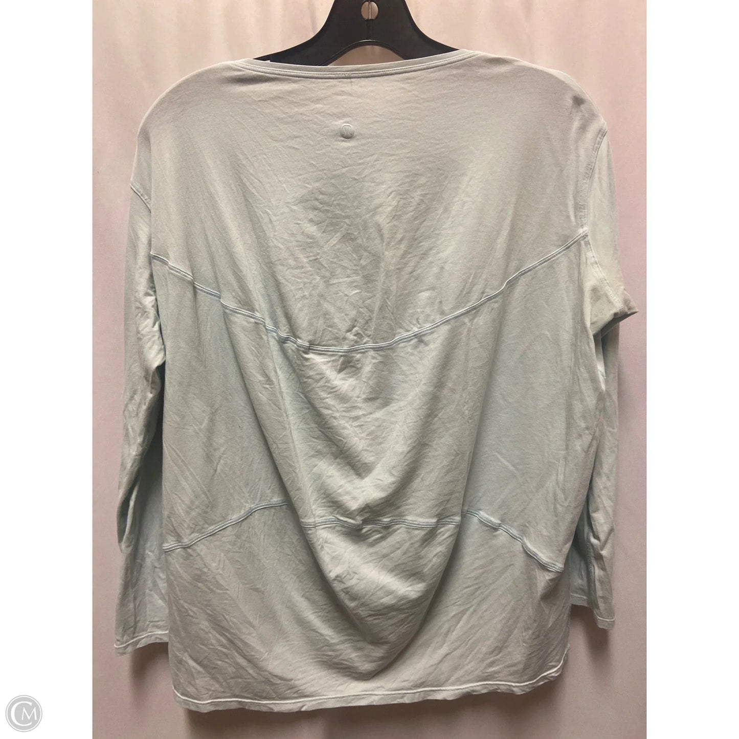 Athletic Top Long Sleeve Crewneck By Lululemon In Blue, Size: M