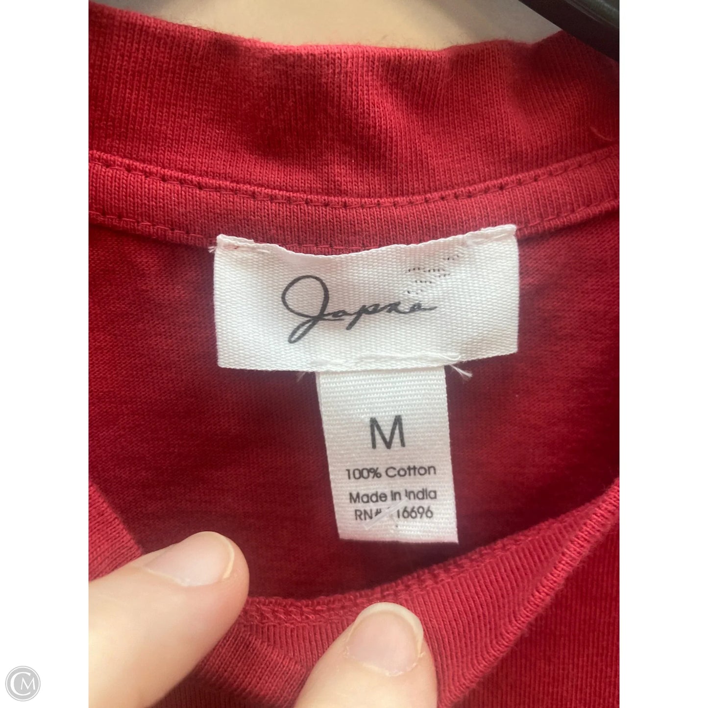 Top Sleeveless By Japna In Red, Size: M