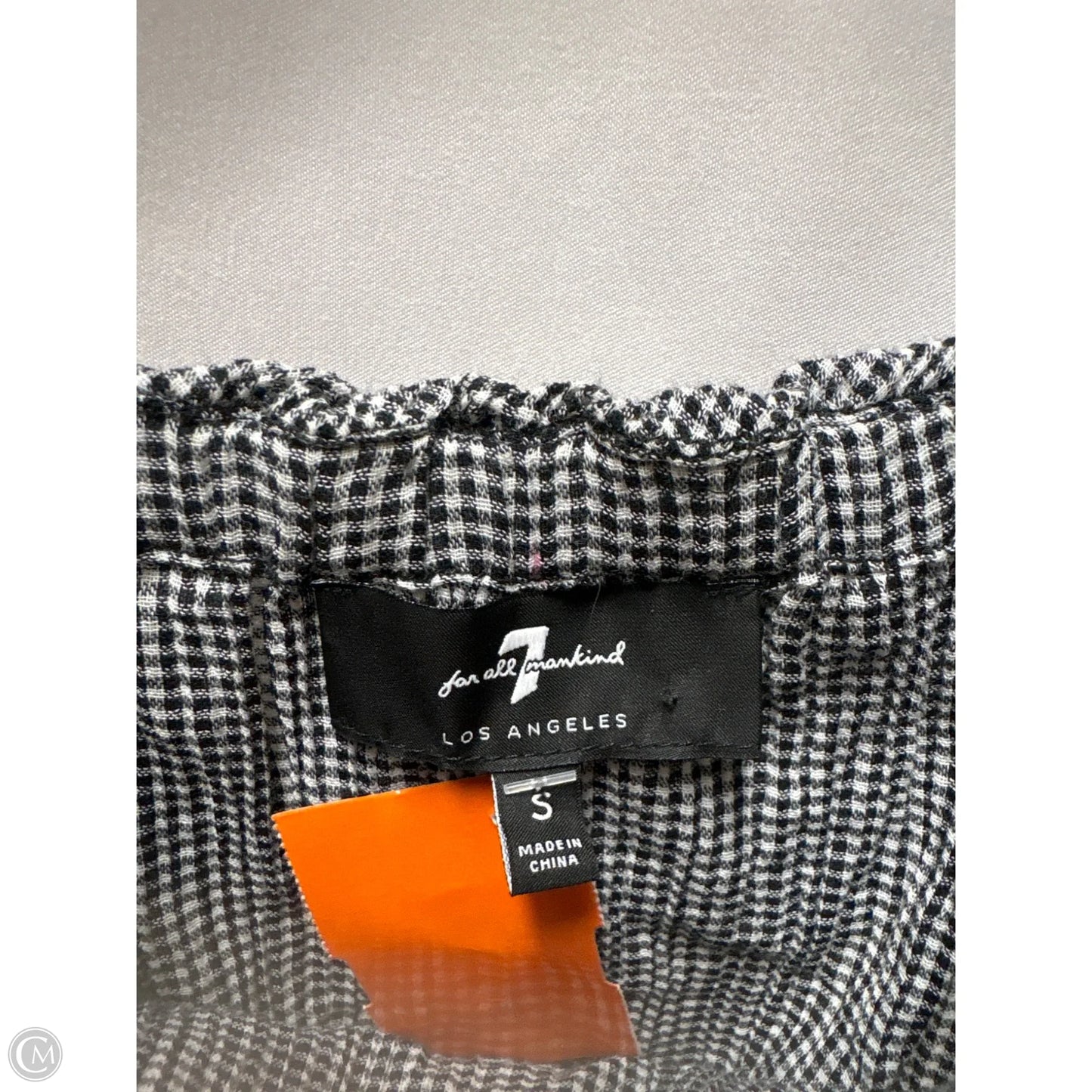 Top Sleeveless By Seven 7 In Black & White, Size: S