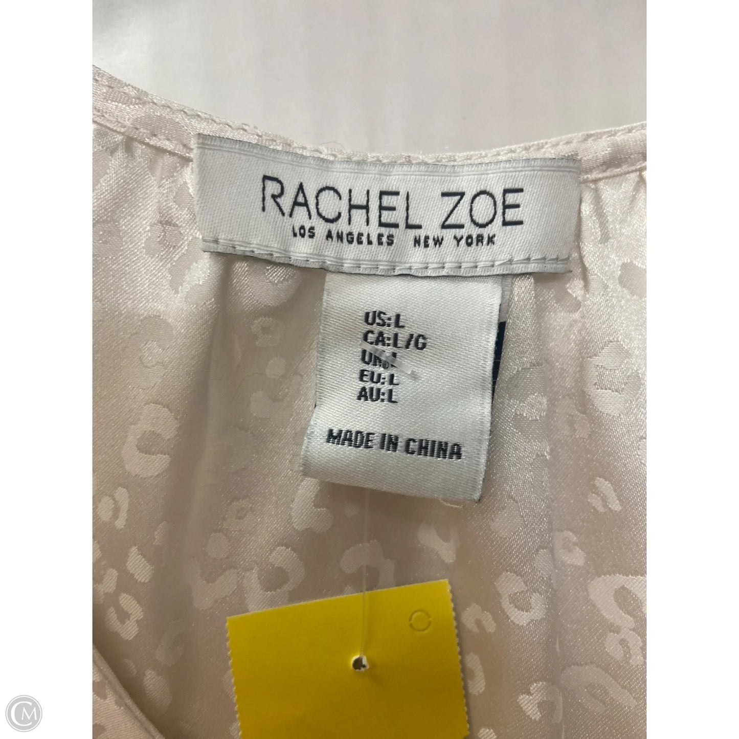Top Short Sleeve By Rachel Zoe In Cream, Size: L