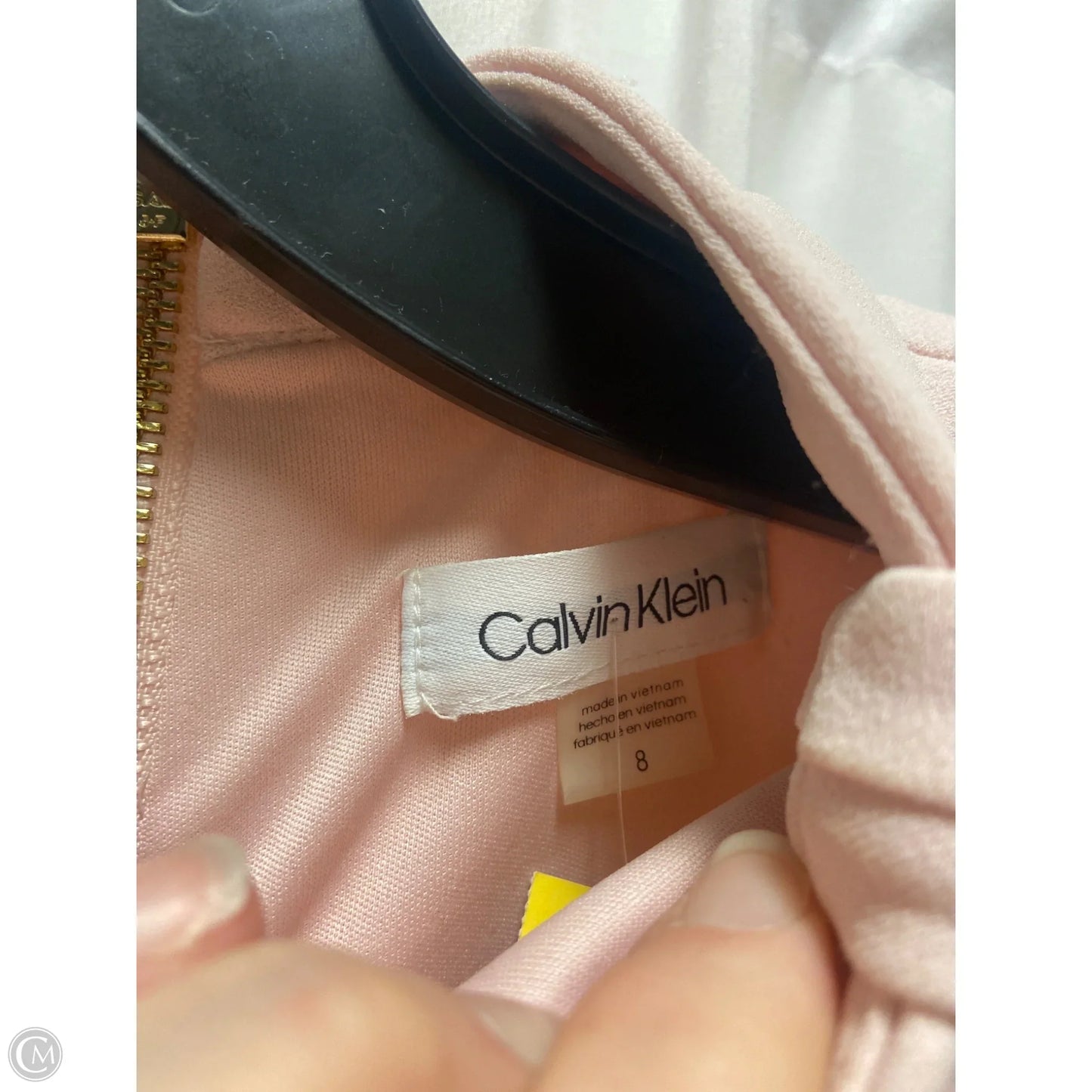 Dress Casual Midi By Calvin Klein In Pink, Size: M