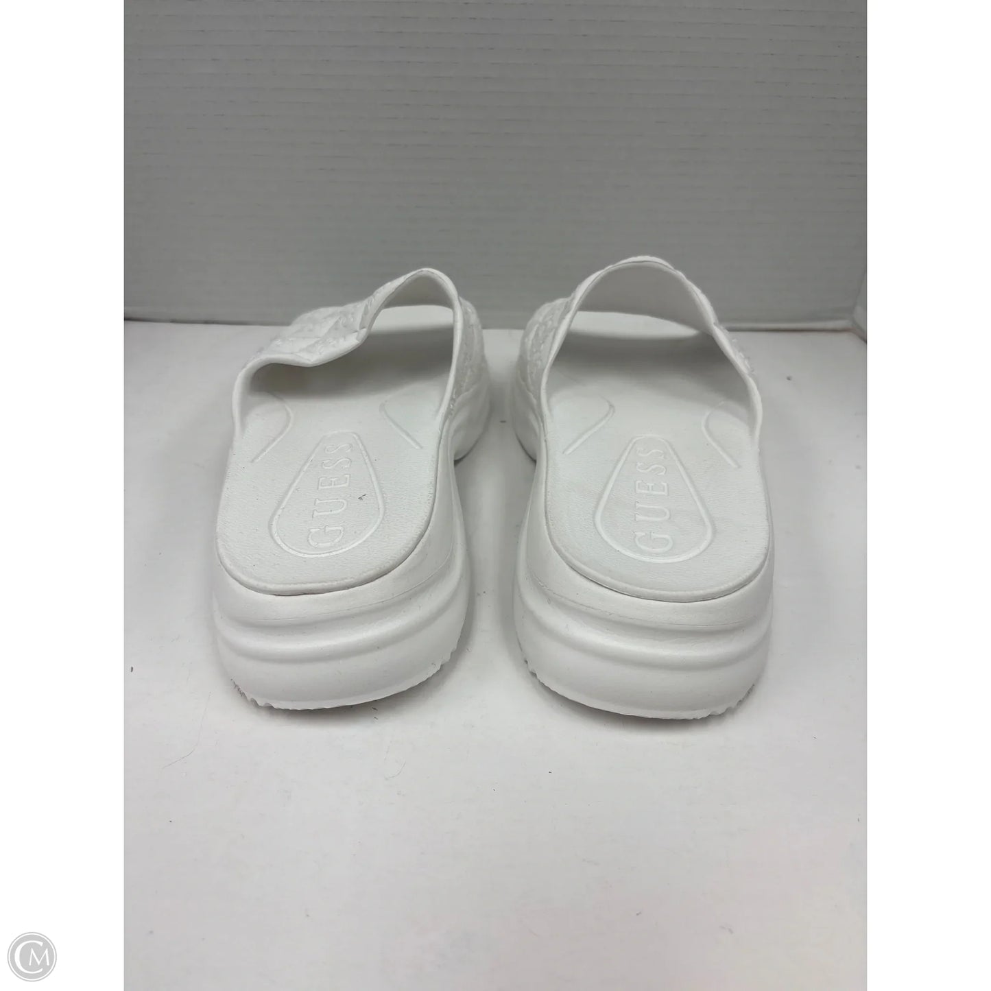 Sandals Heels Wedge By Guess In White, Size: 9