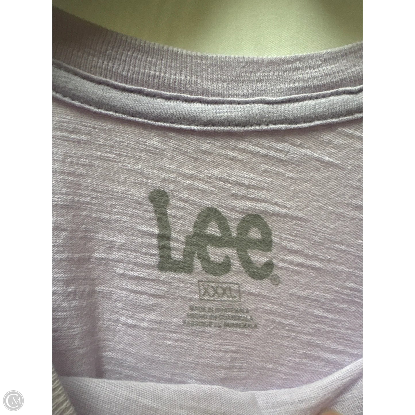 Top Short Sleeve By Lee In Purple, Size: 3x