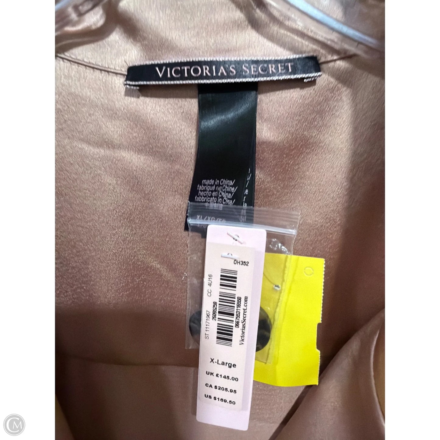 Coat Trench Coat By Victorias Secret In Rose Gold, Size: Xl