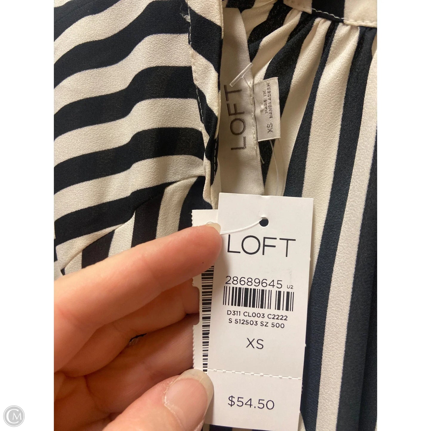 Top Short Sleeve By Loft In Tan, Size: Xs