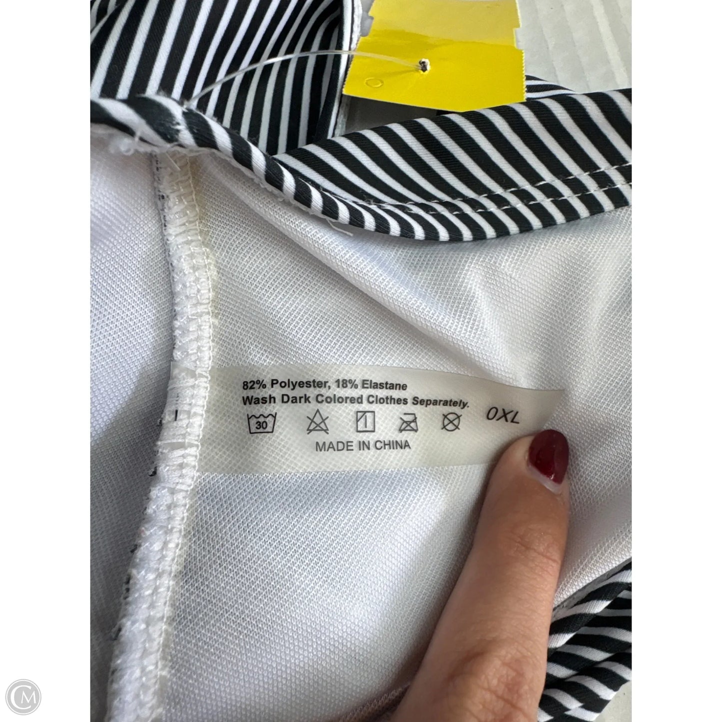Swimsuit 2pc By Clothes Mentor In Black & White, Size: Xl