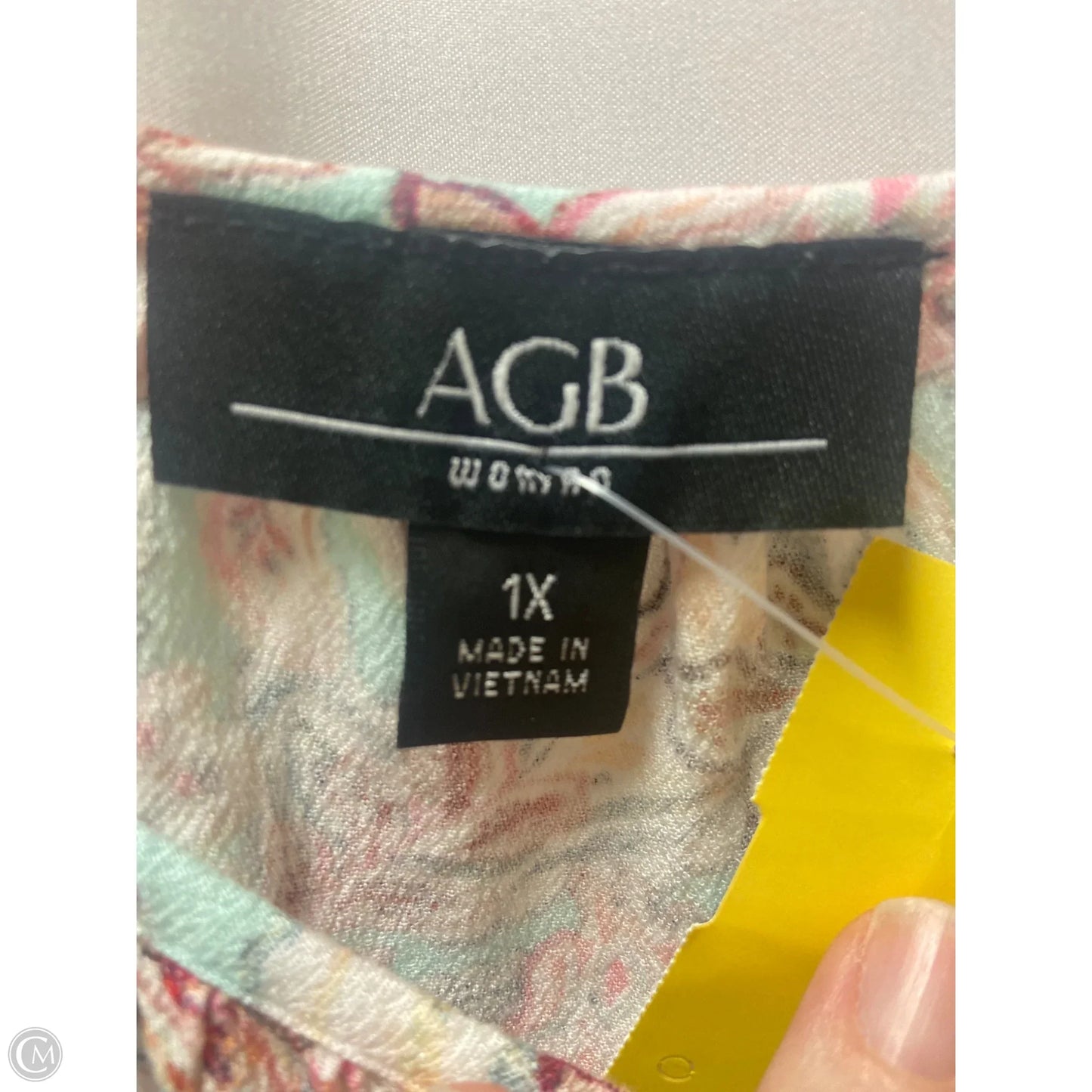 Top 3/4 Sleeve By Agb In Pink, Size: 1x