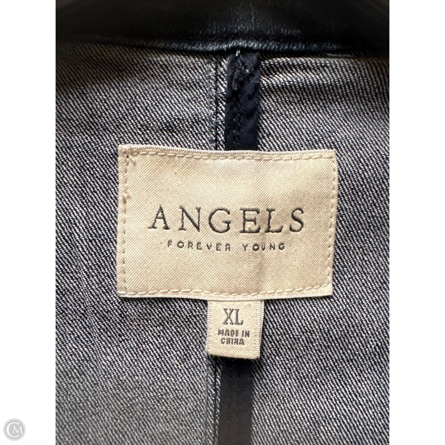 Jacket Denim By Angels In Blue Denim, Size: Xl