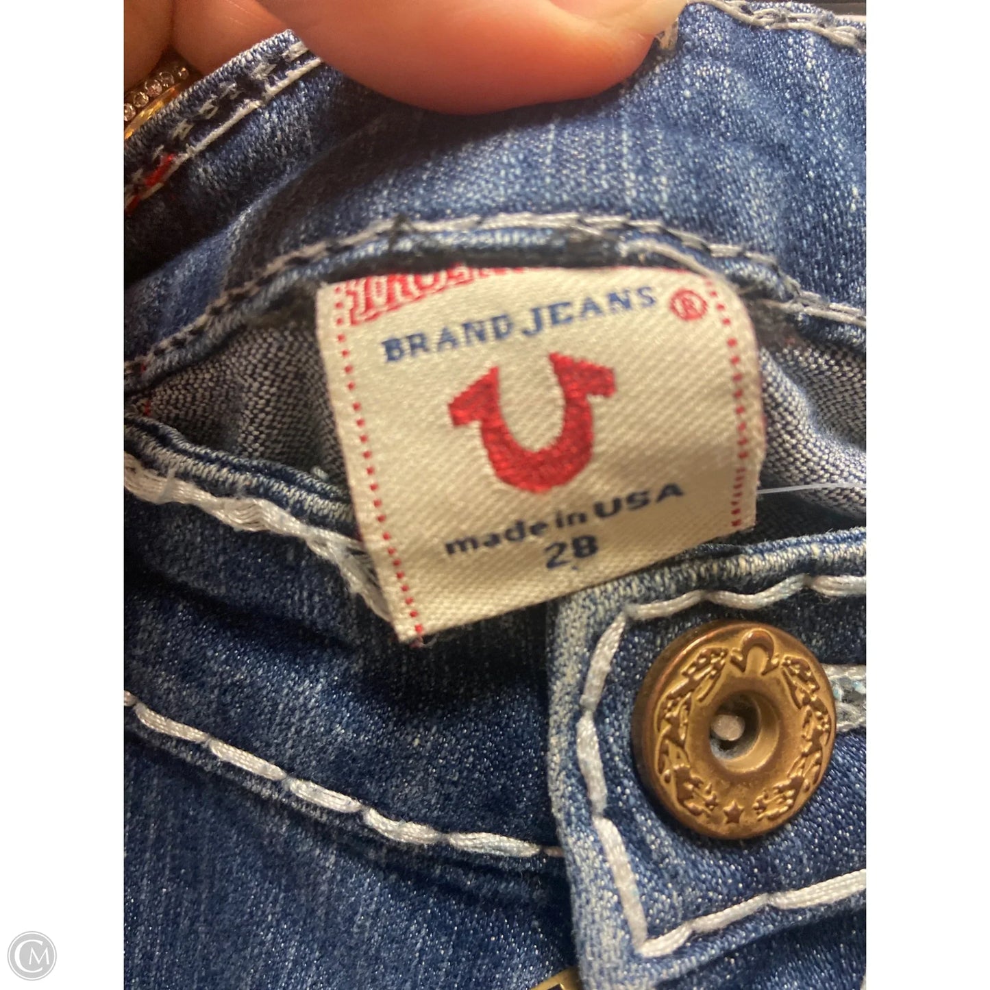 Jeans Skinny By True Religion In Blue Denim, Size: 6