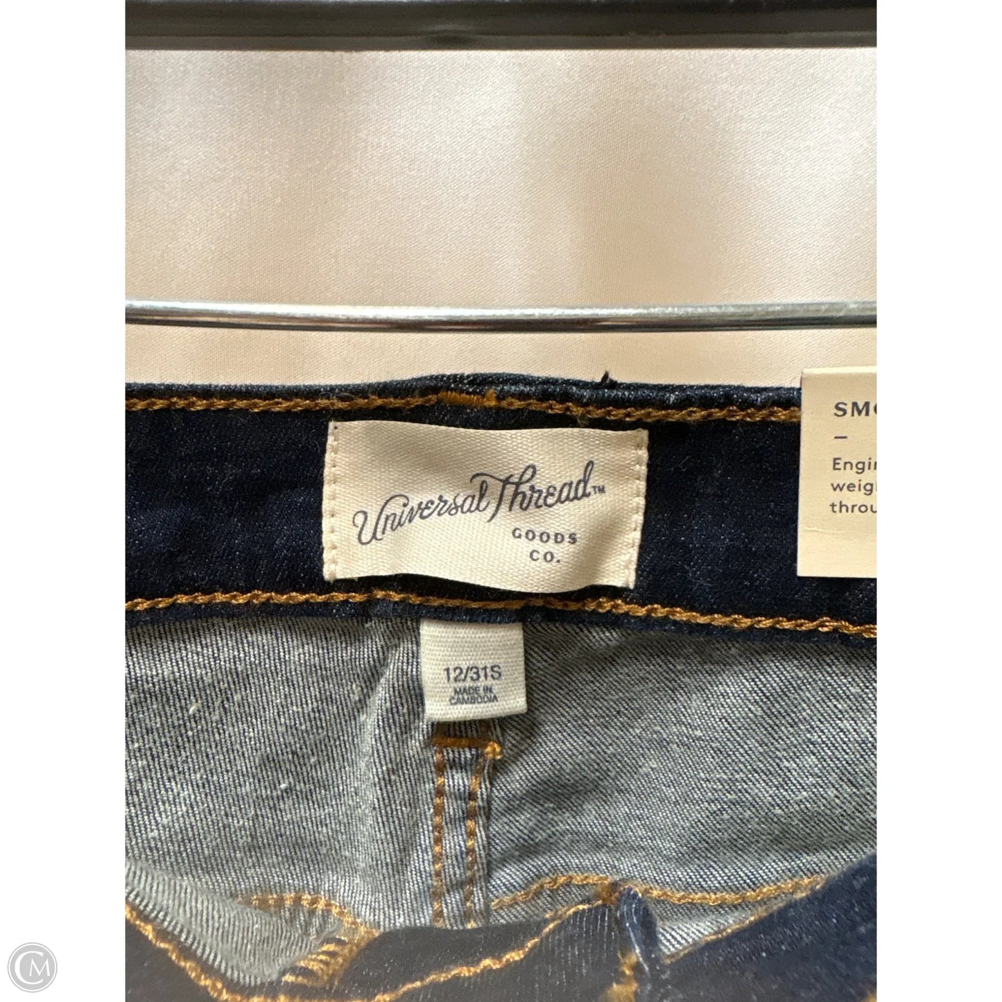 Jeans Straight By Universal Thread In Blue Denim, Size: 12