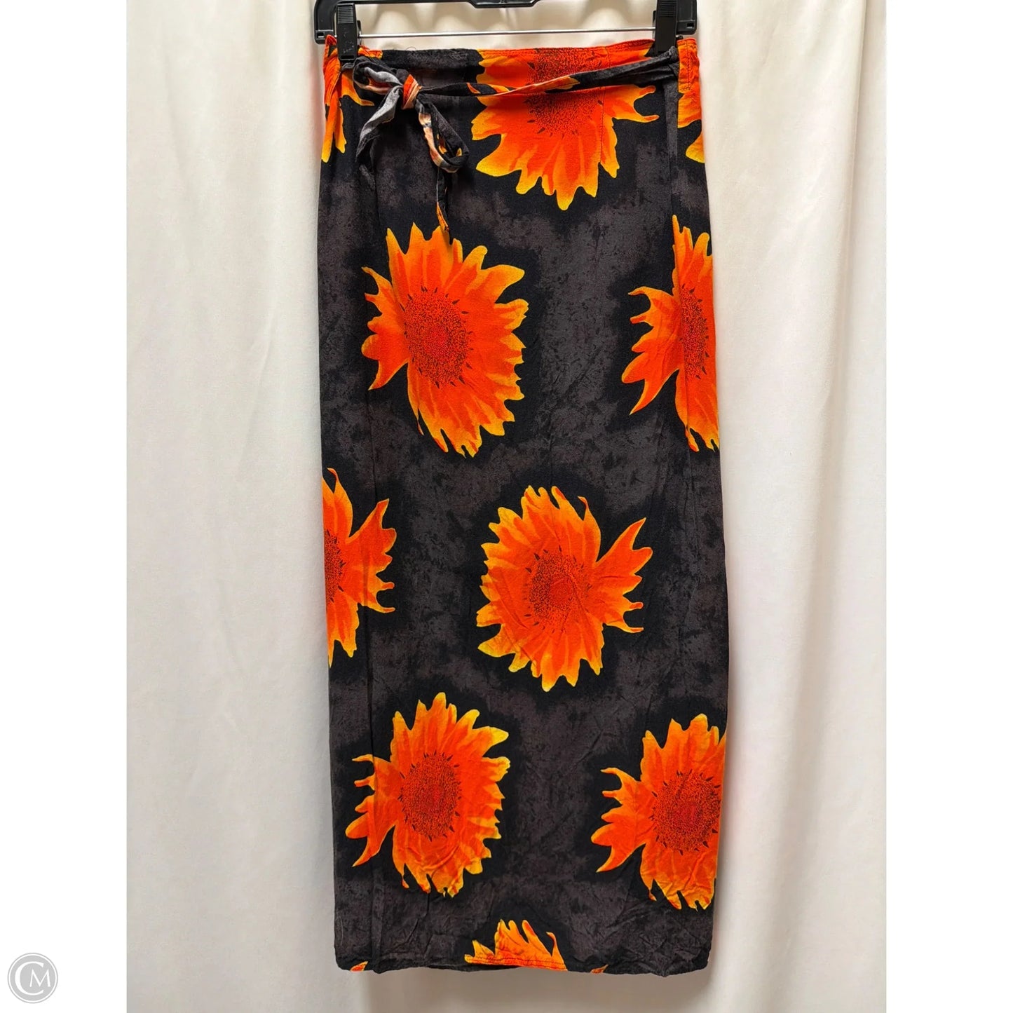 Swimwear Cover-up By Clothes Mentor In Black & Orange, Size: Osfm