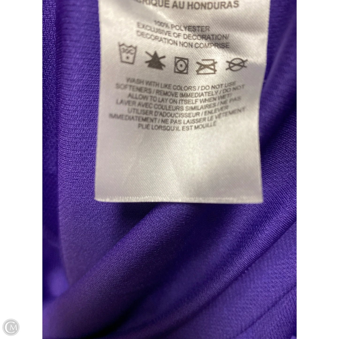 Athletic Top Short Sleeve By Nike In Purple, Size: Xl