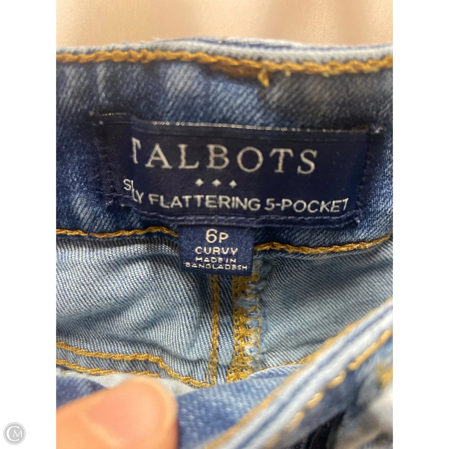 Jeans Straight By Talbots In Blue Denim, Size: 6