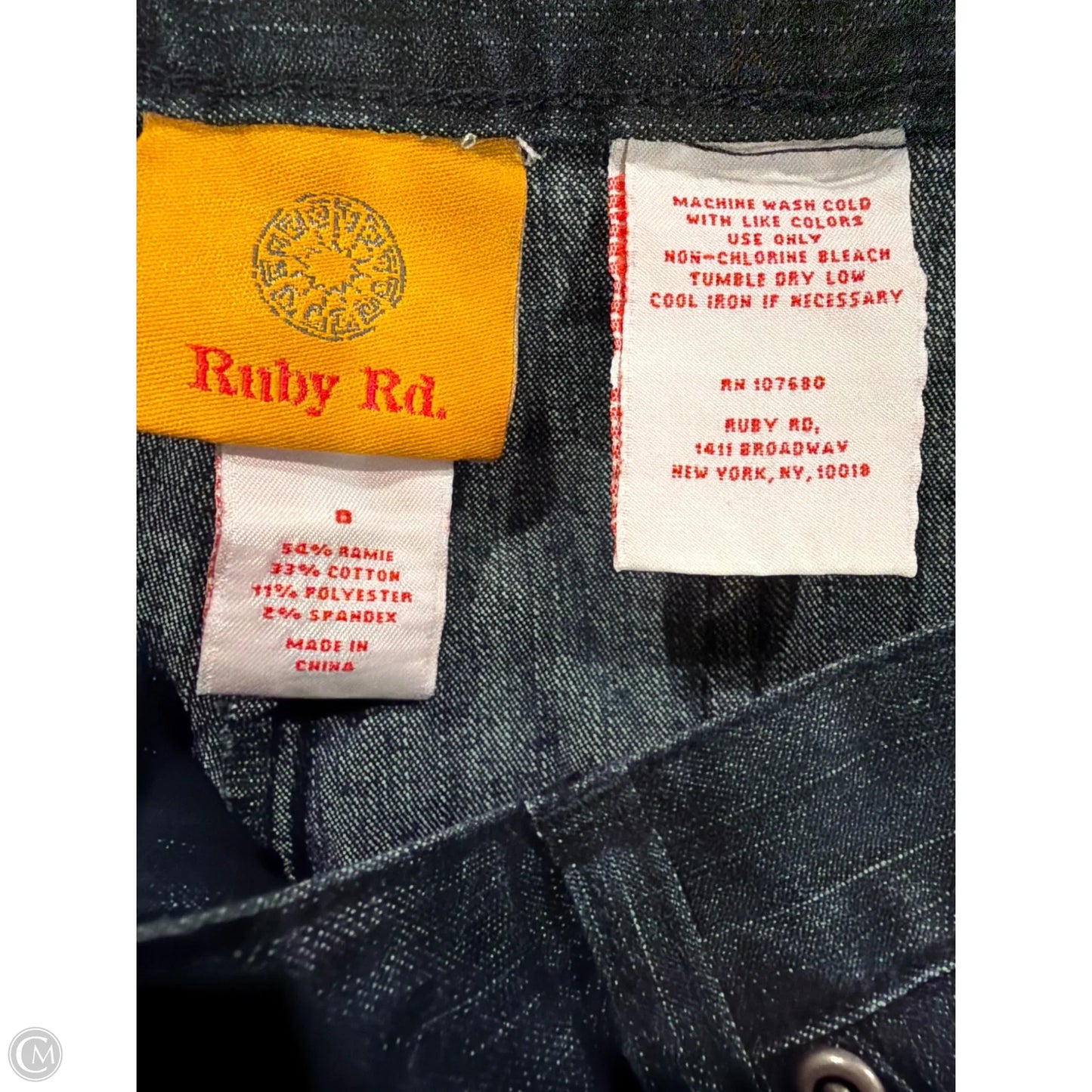 Jeans Straight By Ruby Rd In Blue Denim, Size: 8