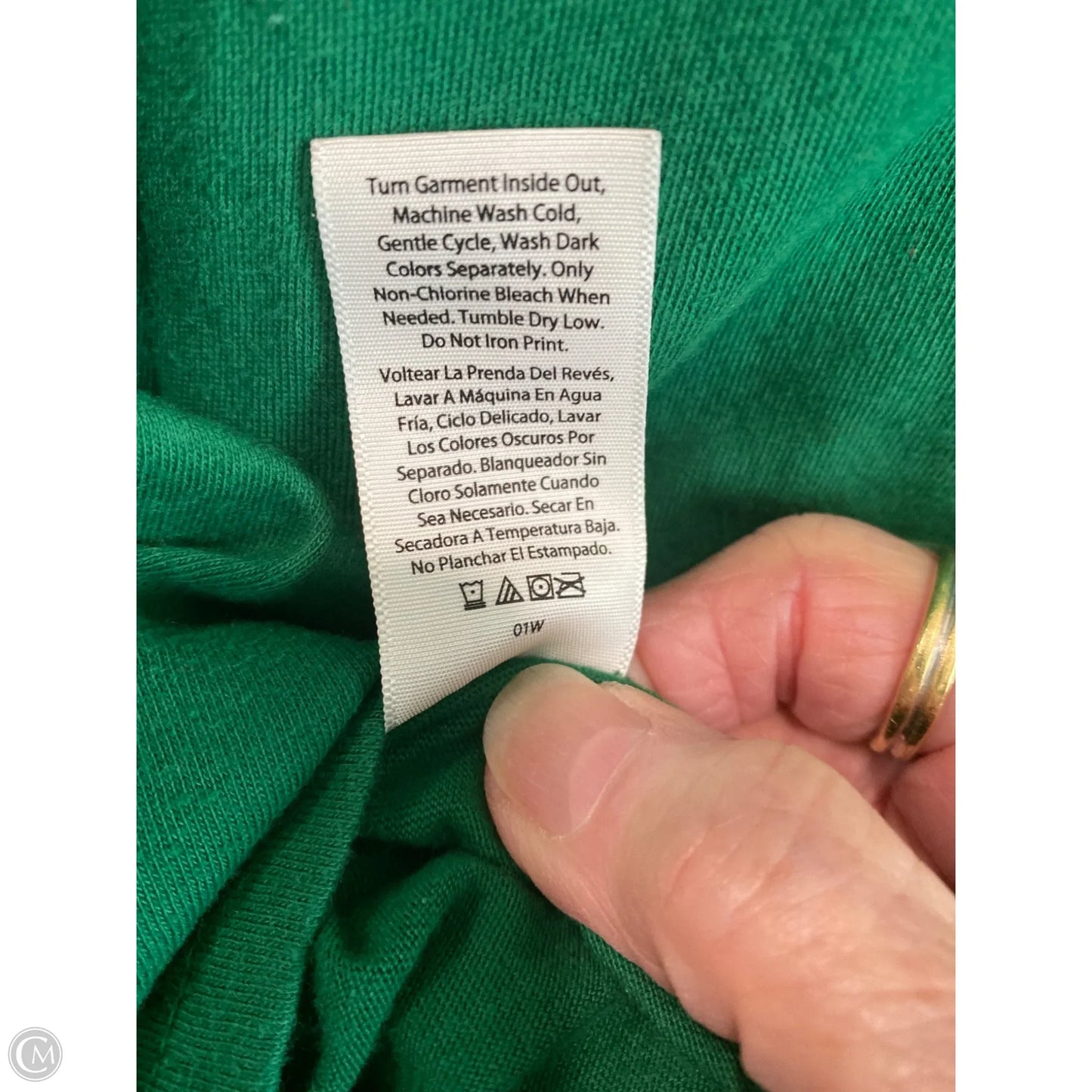 Top Short Sleeve By Holiday Time In Green, Size: 2x