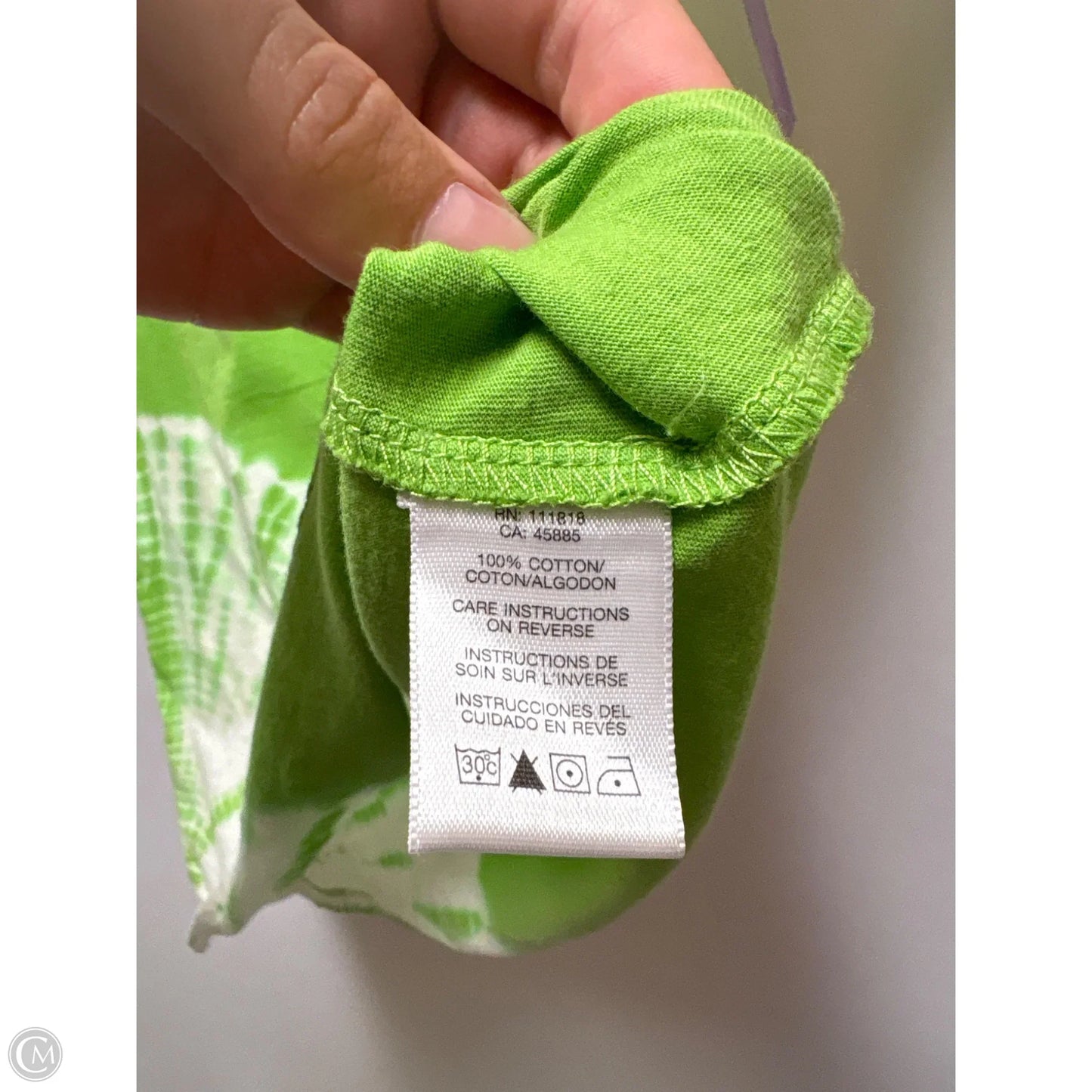 Top Short Sleeve By Michael By Michael Kors In Green, Size: M