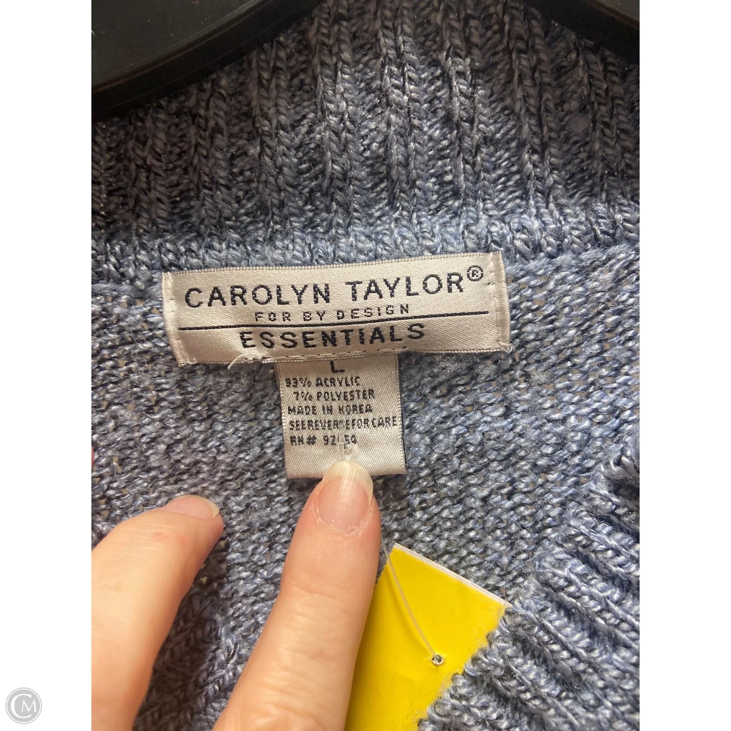 Sweater By Carolyn Taylor In Blue, Size: L
