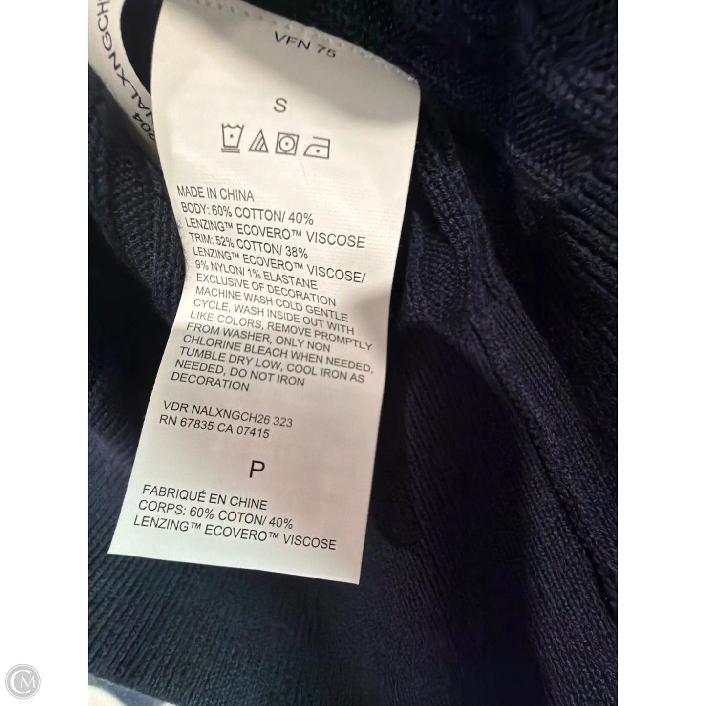 Sweater By Nautica In Navy, Size: S