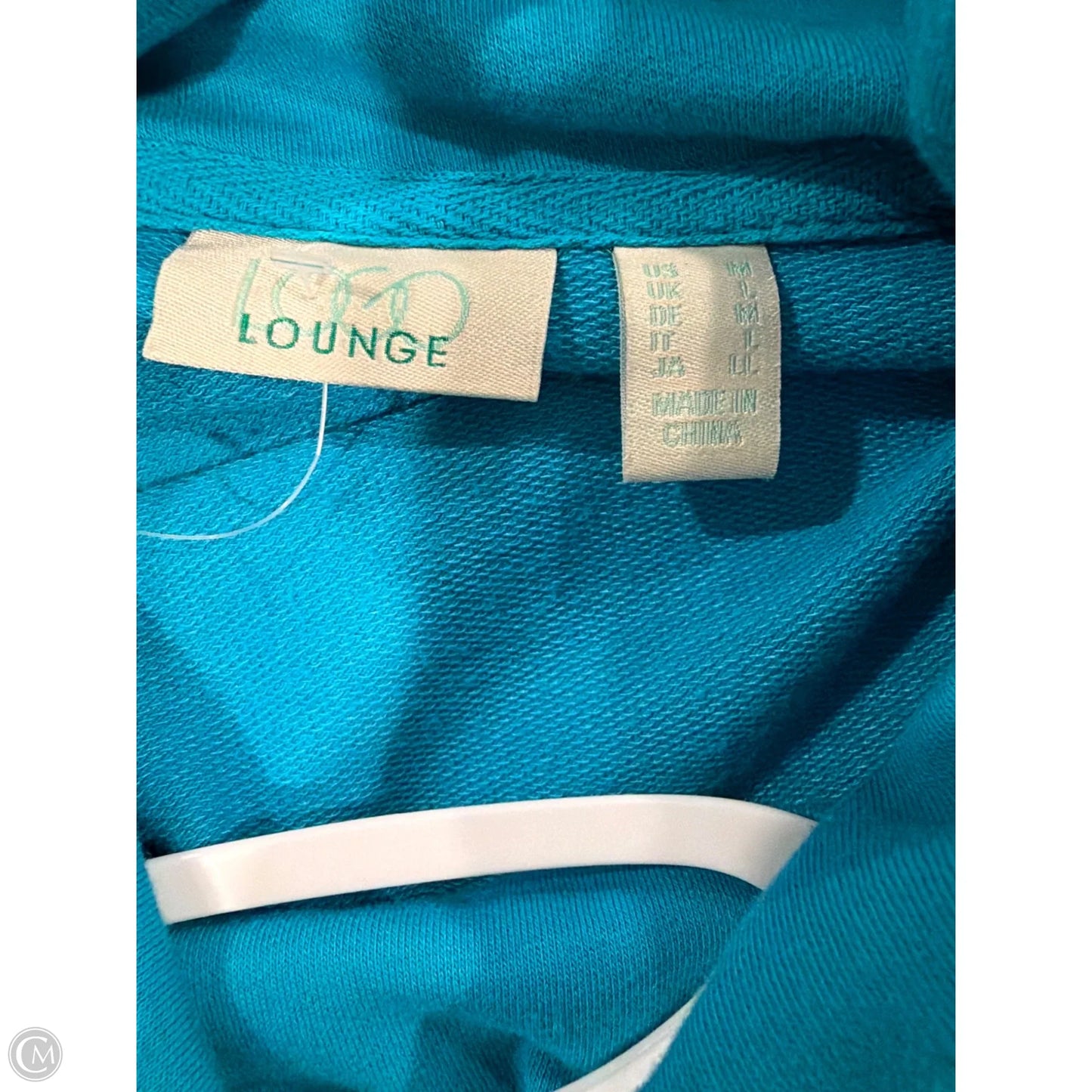 Top Long Sleeve By Logo In Teal, Size: M