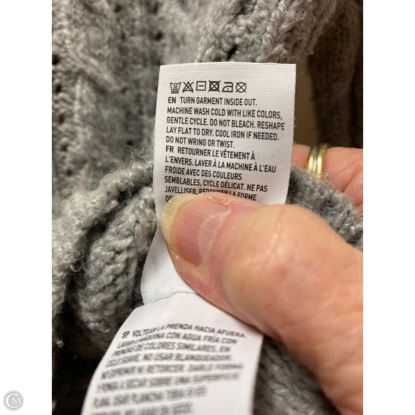 Sweater Cardigan By American Eagle In Grey, Size: M