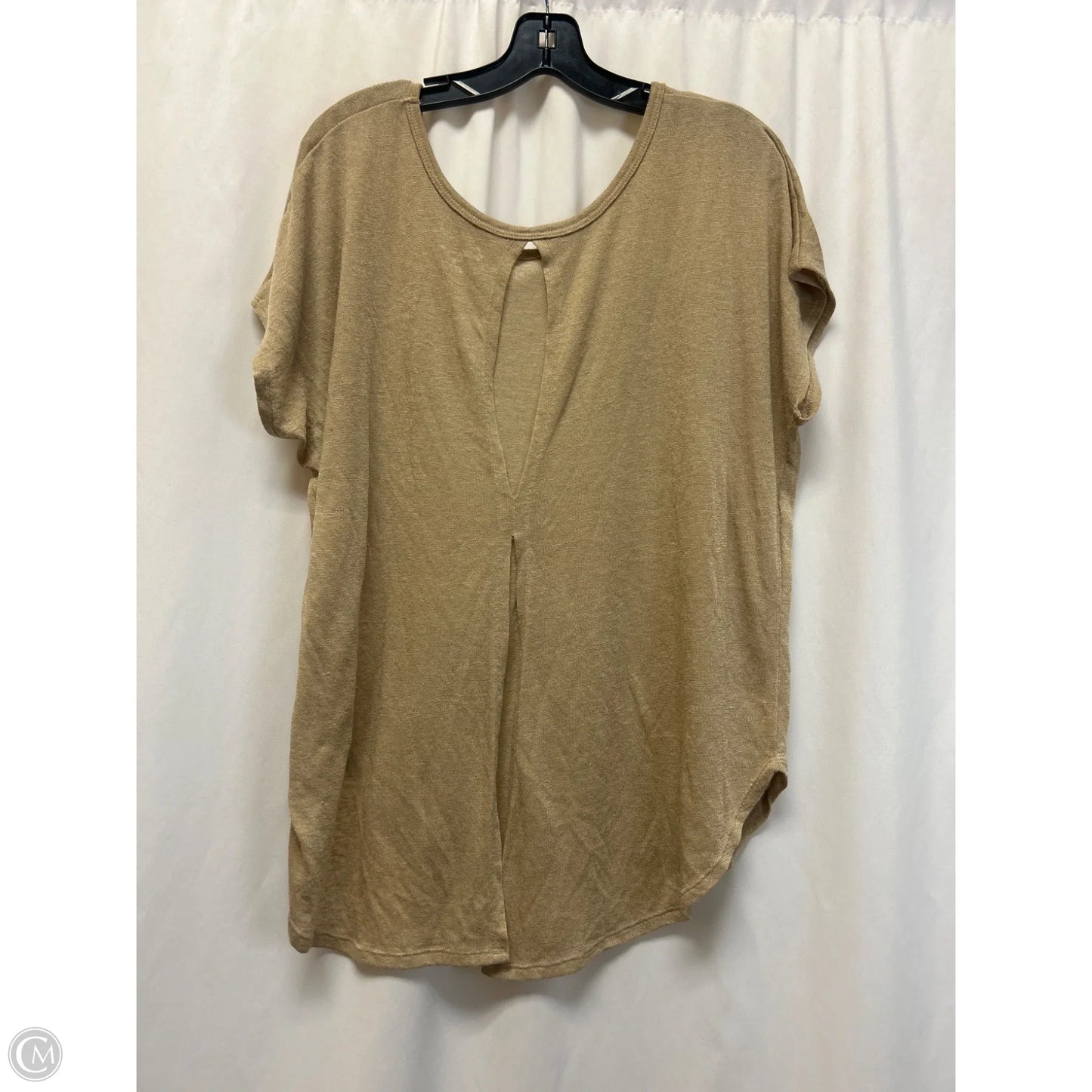 Top Short Sleeve By Lane Bryant In Beige, Size: 1x