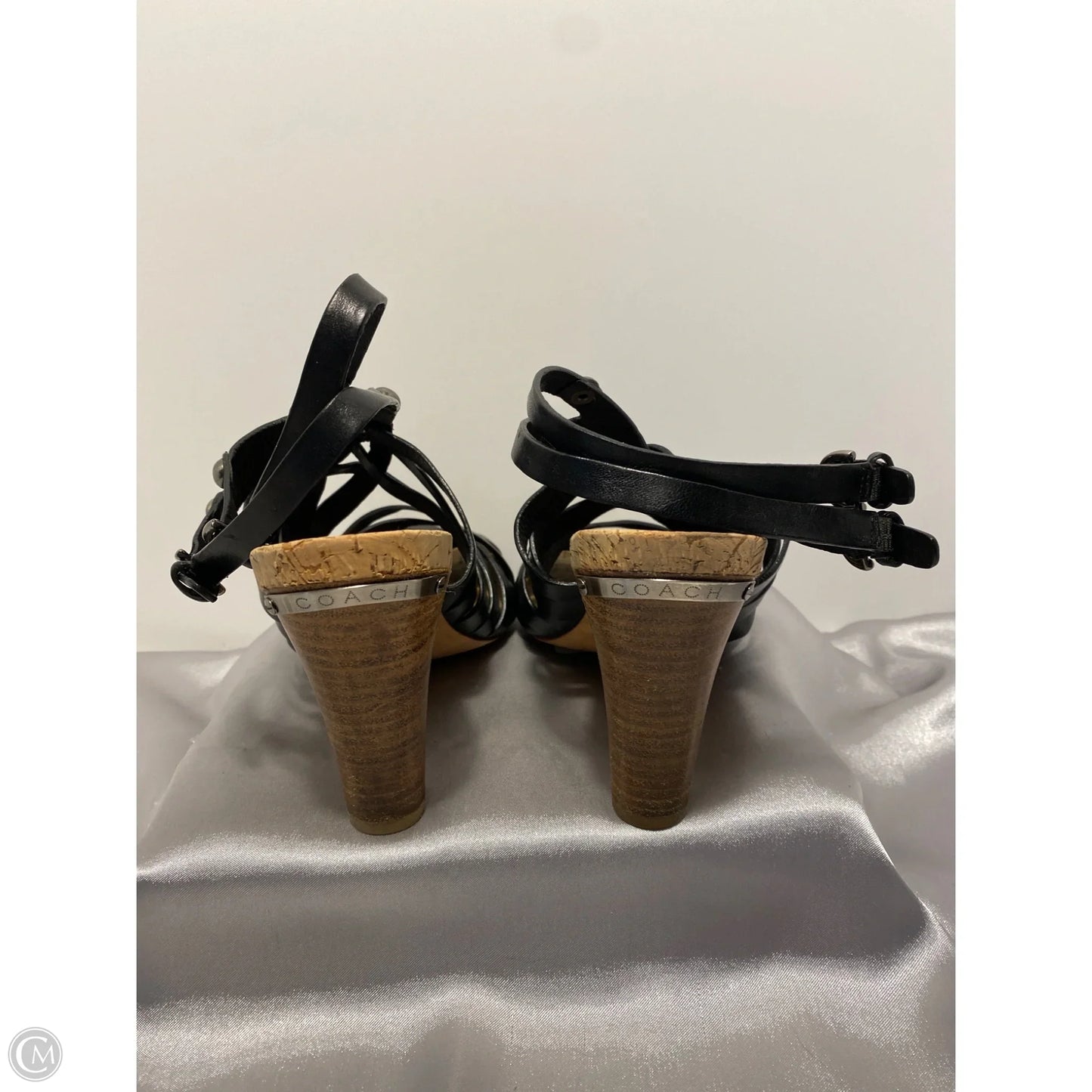 Sandals Designer By Coach In Black, Size: 9.5