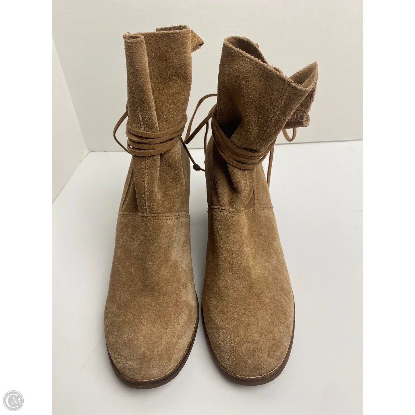 Boots Ankle Heels By Toms In Brown, Size: 9.5