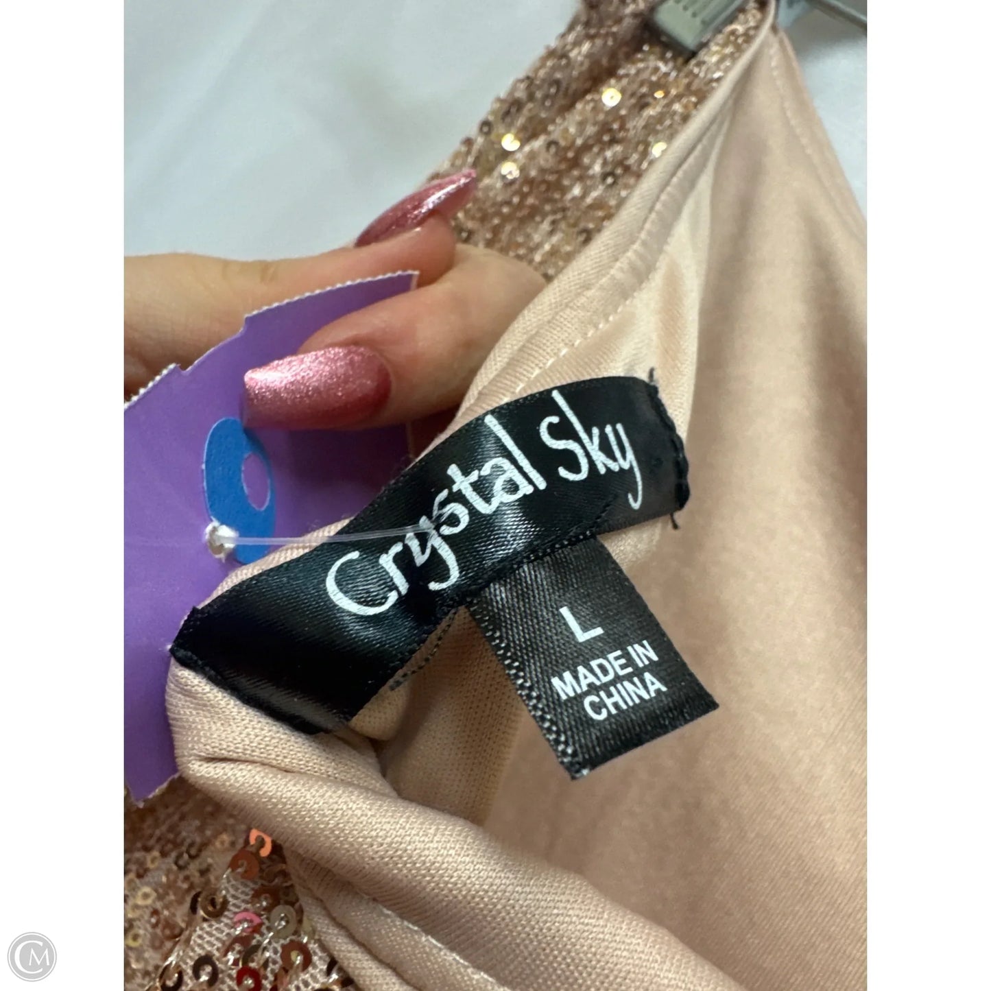 Romper By Clothes Mentor In Rose Gold, Size: L