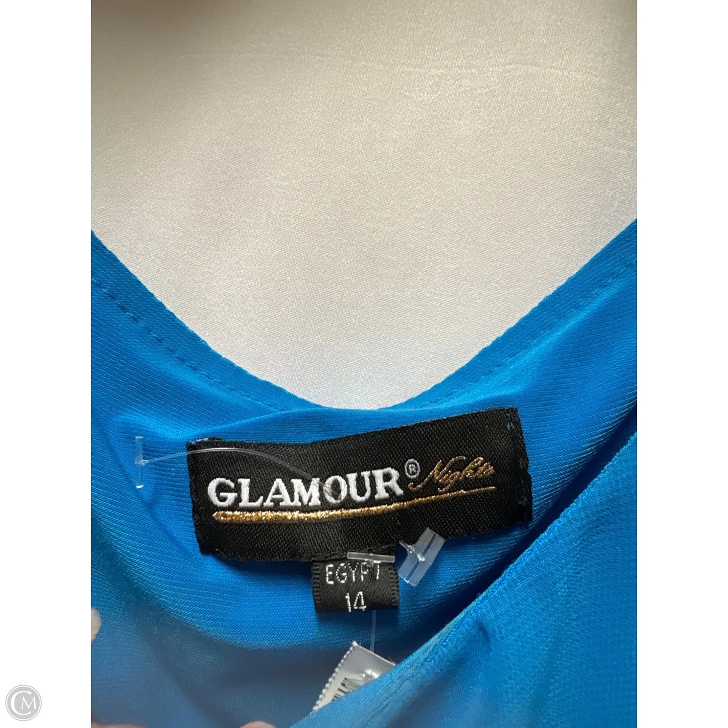 Dress Party Midi By Glamour In Blue, Size: L