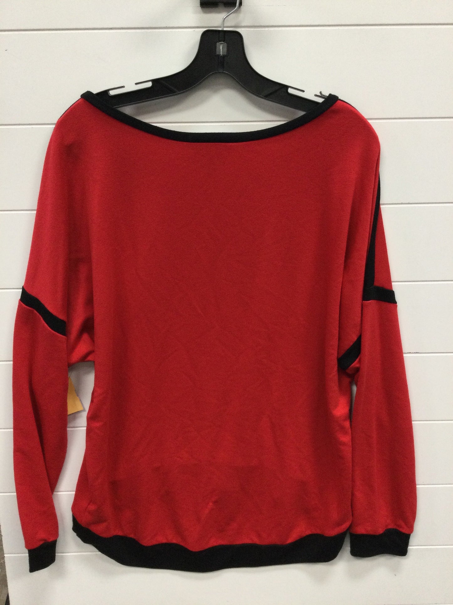 Top Ls By Bisou Bisou In Black & Red, Size:L