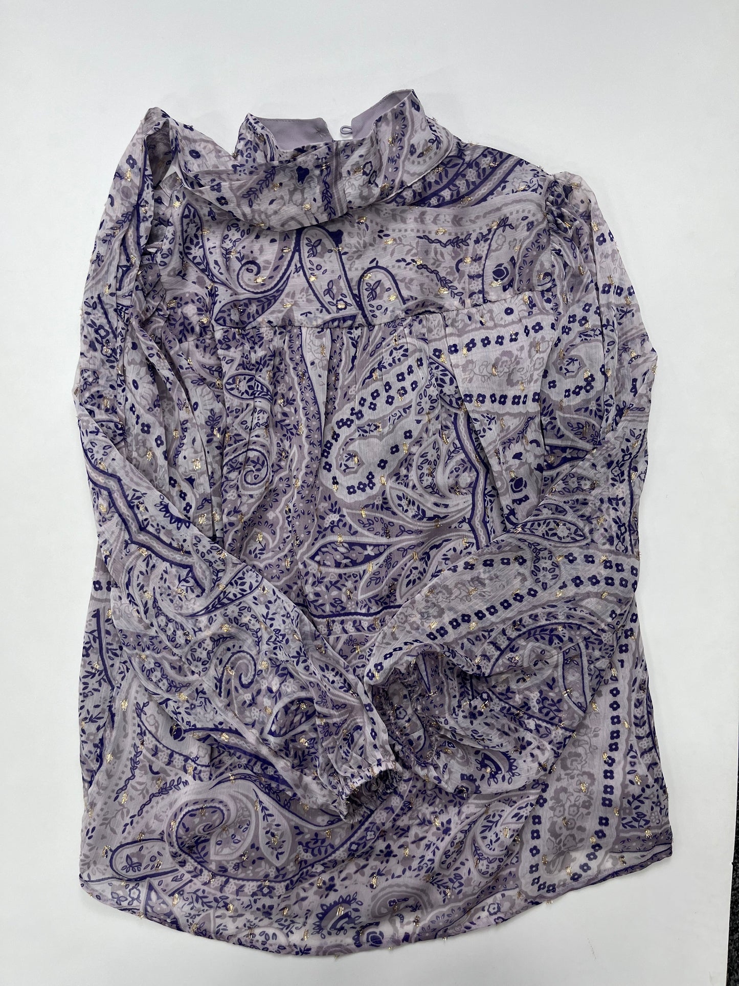 Purple Blouse Long Sleeve Ann Taylor, Size Petite Xs