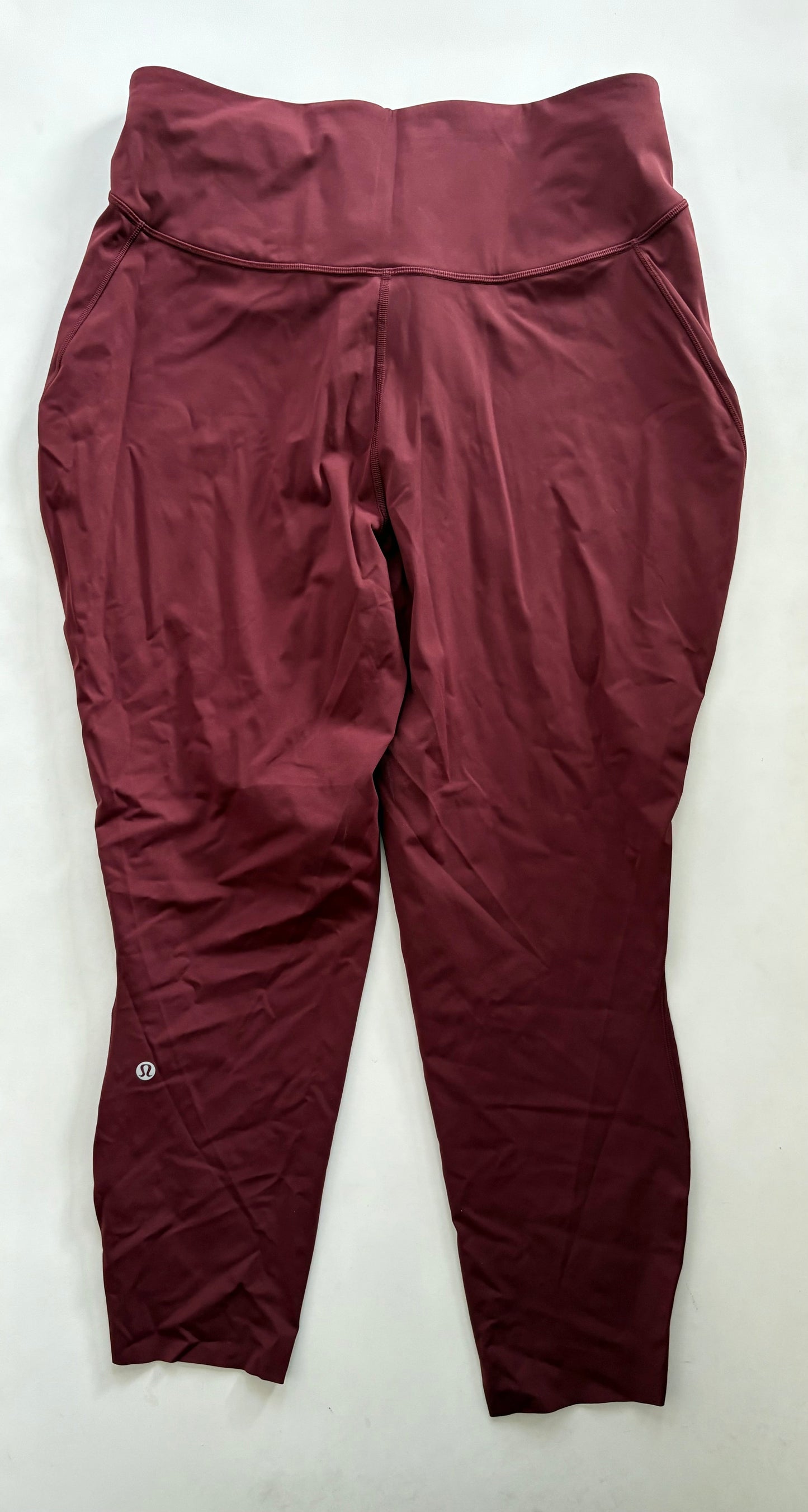 Athletic Leggings By Lululemon In Burgundy, Size: 1x