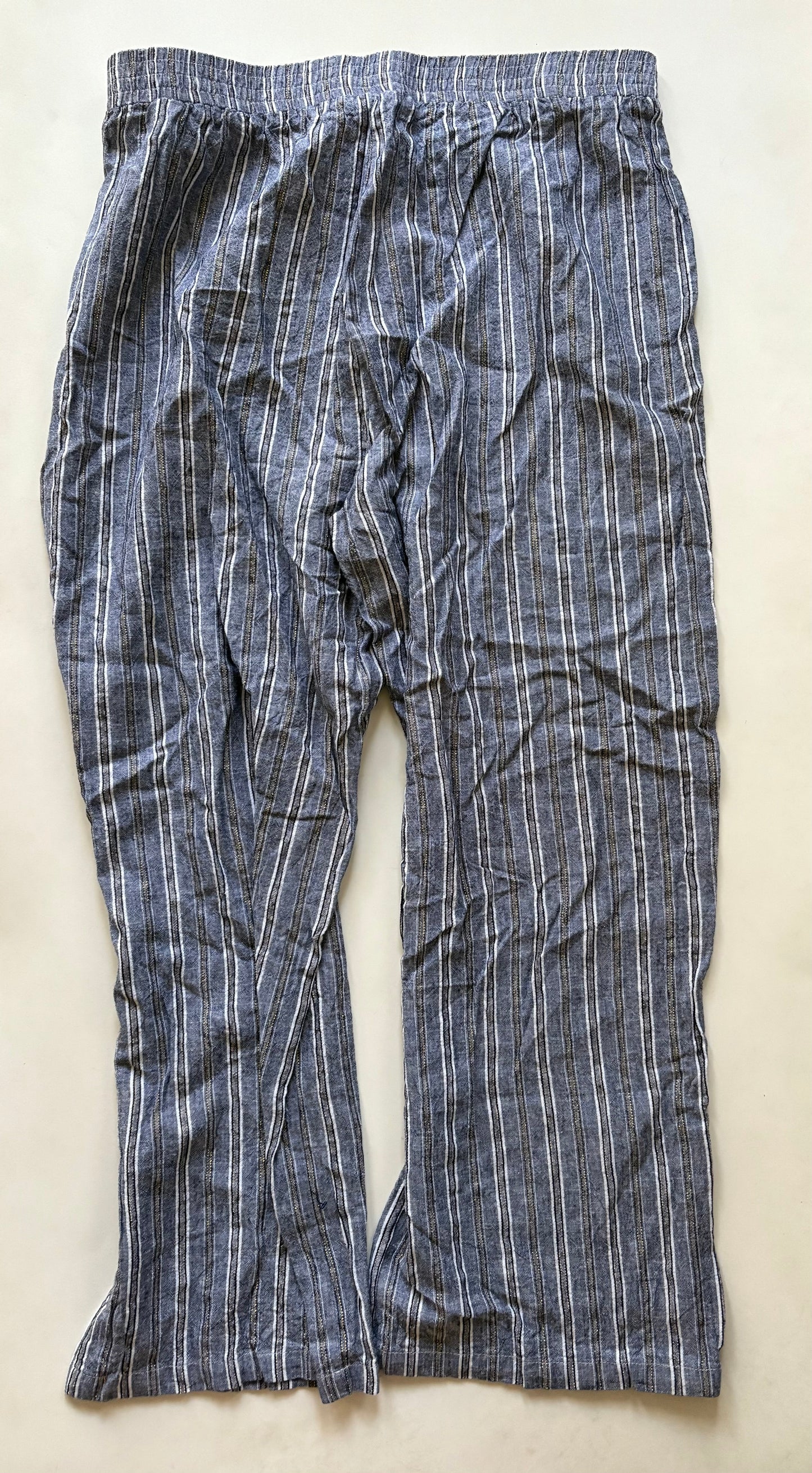 Pants Linen By Linda In Striped Pattern, Size: 12