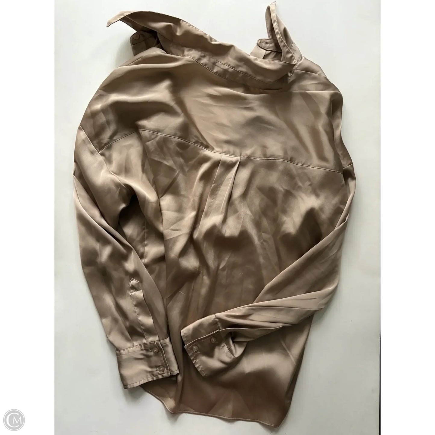 Blouse Long Sleeve By Worthington In Gold, Size: Xl