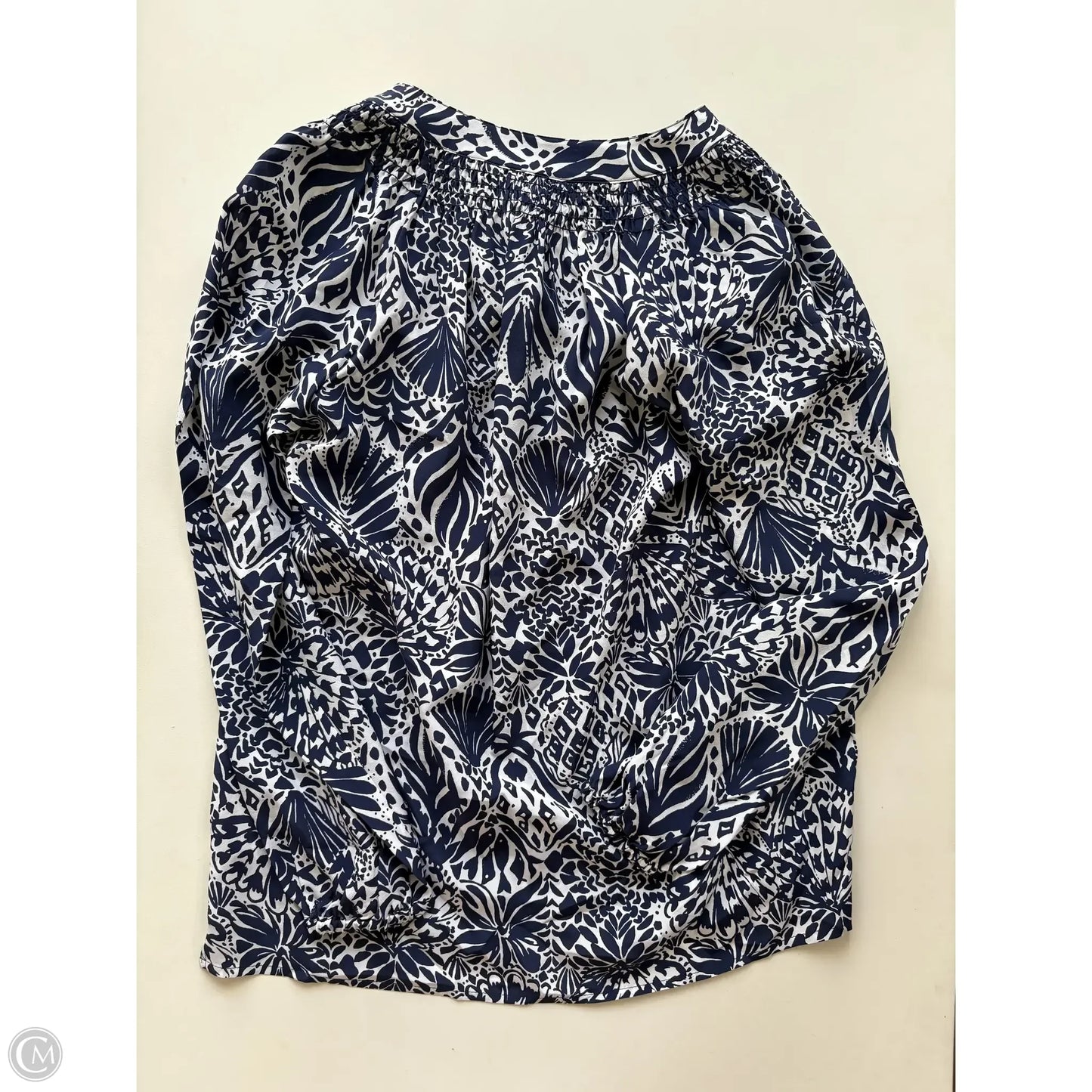 Blouse Long Sleeve By Lilly Pulitzer In Blue, Size: Xs