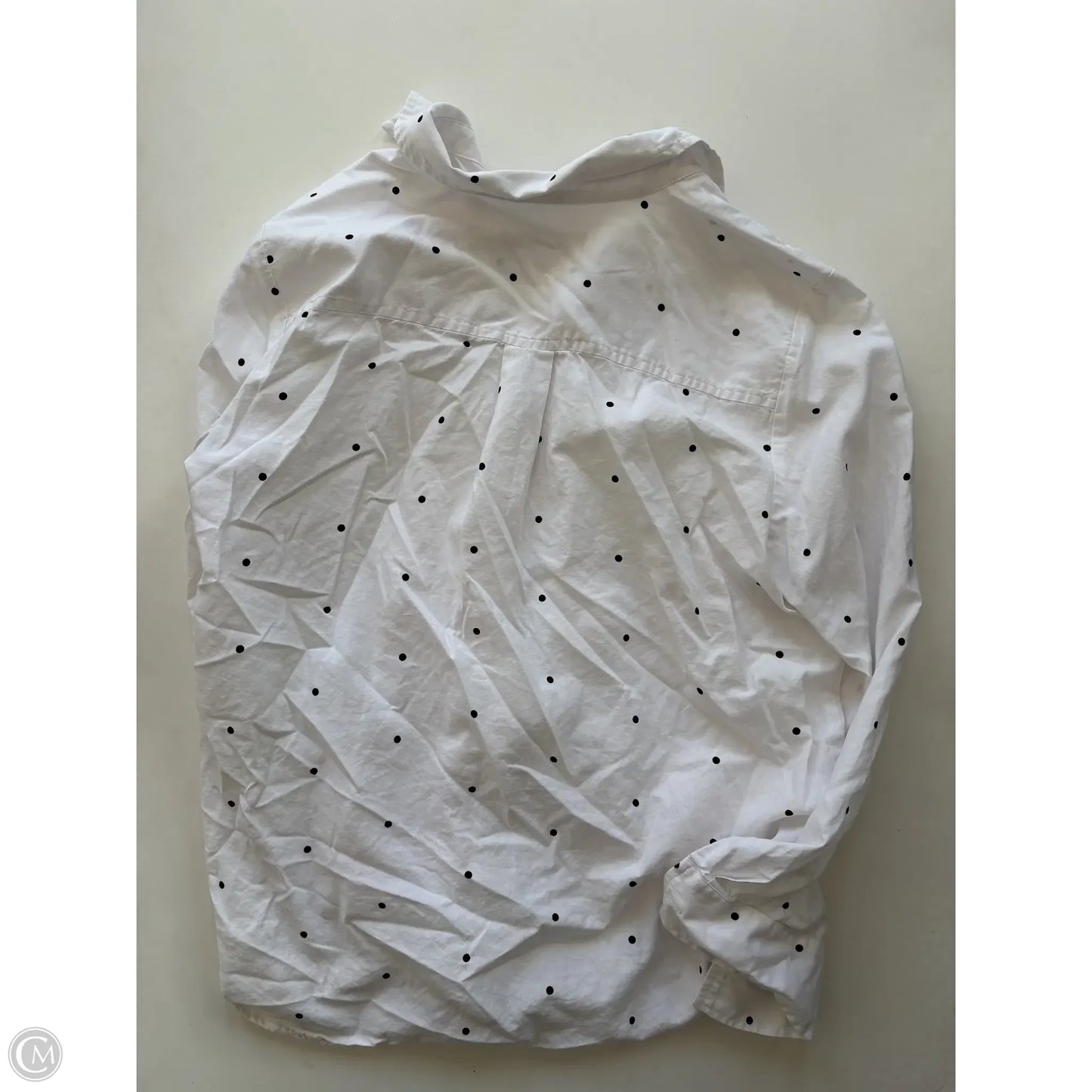 Top Long Sleeve By Loft In Polkadot Pattern, Size: L