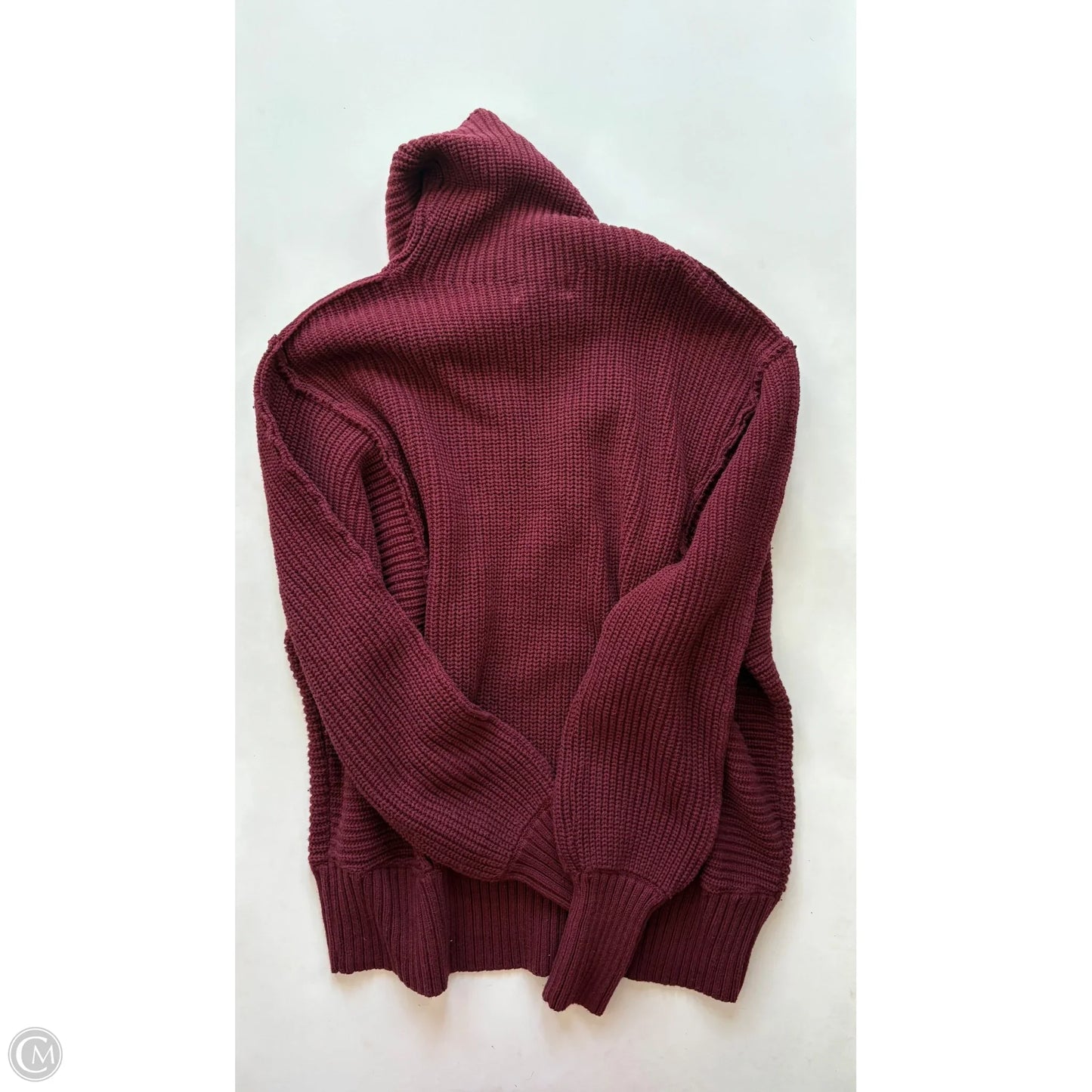 Sweater By Zenana Outfitters In Maroon, Size: Xl