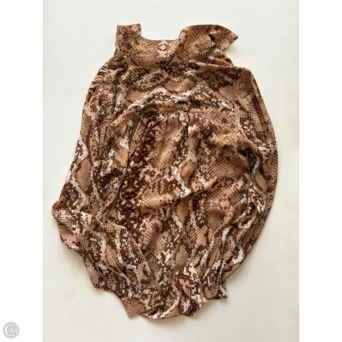 Blouse Long Sleeve By H&m In Animal Print, Size: S