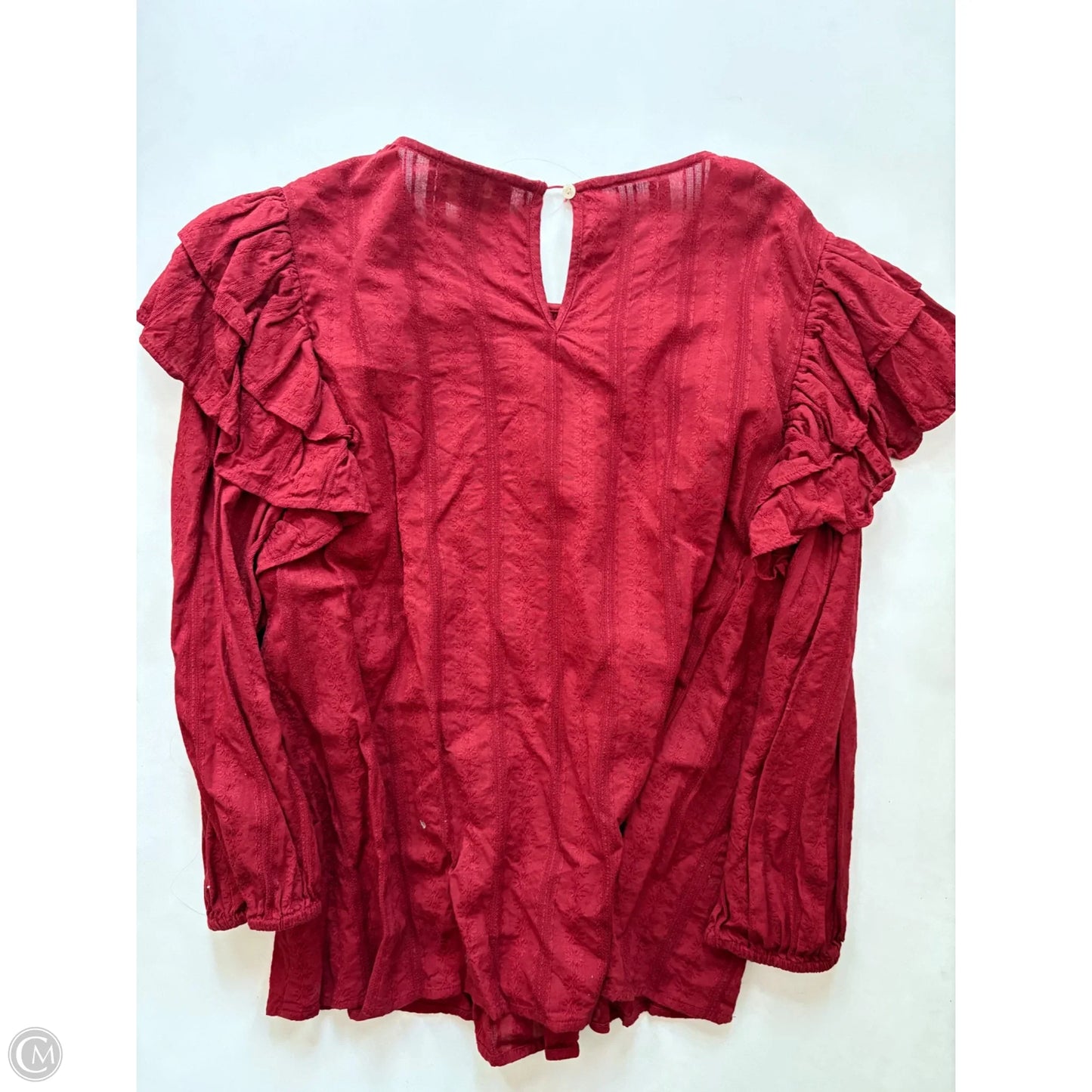 Top Long Sleeve By Universal Thread In Red, Size: 2x