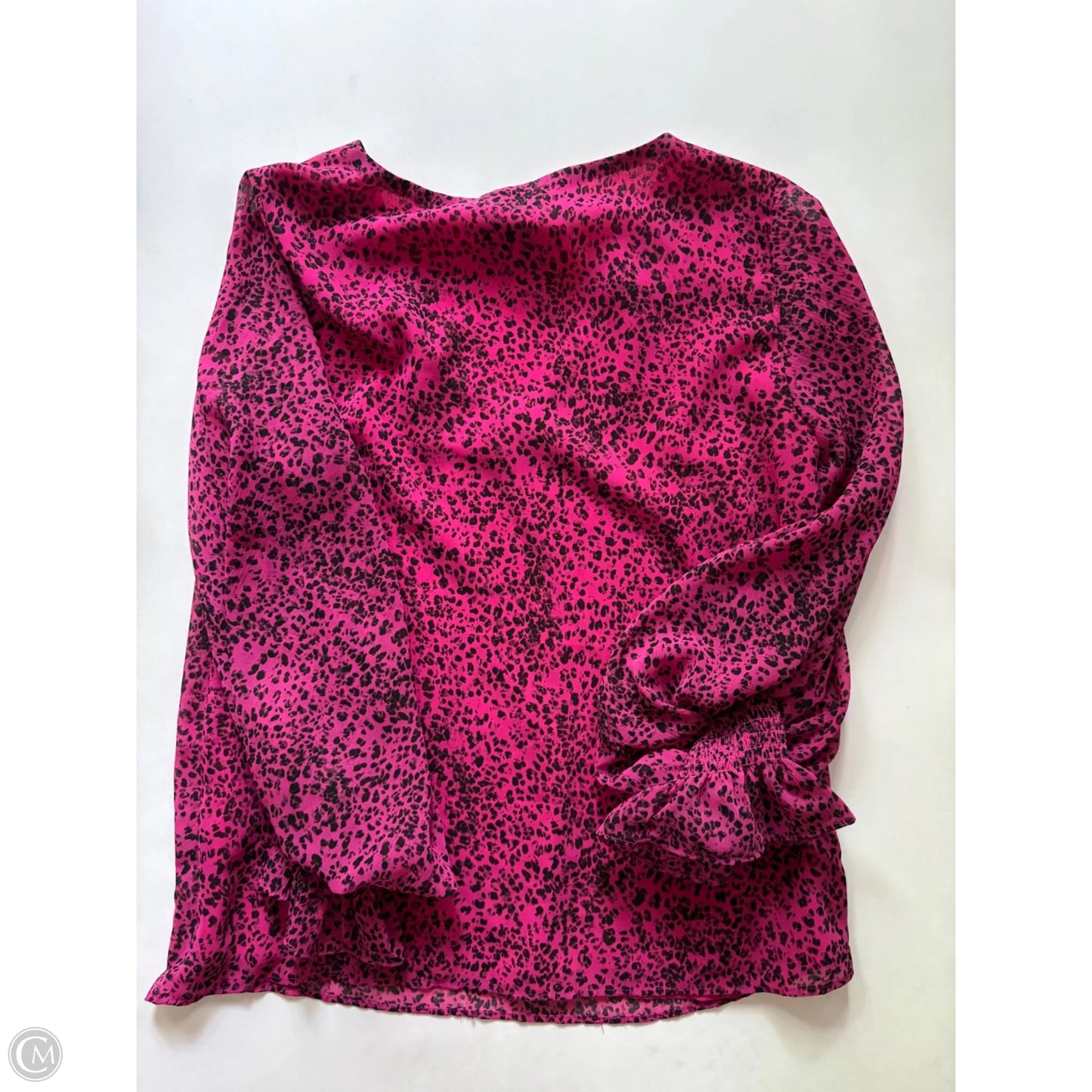 Blouse Long Sleeve By Vince Camuto In Pink, Size: Xs